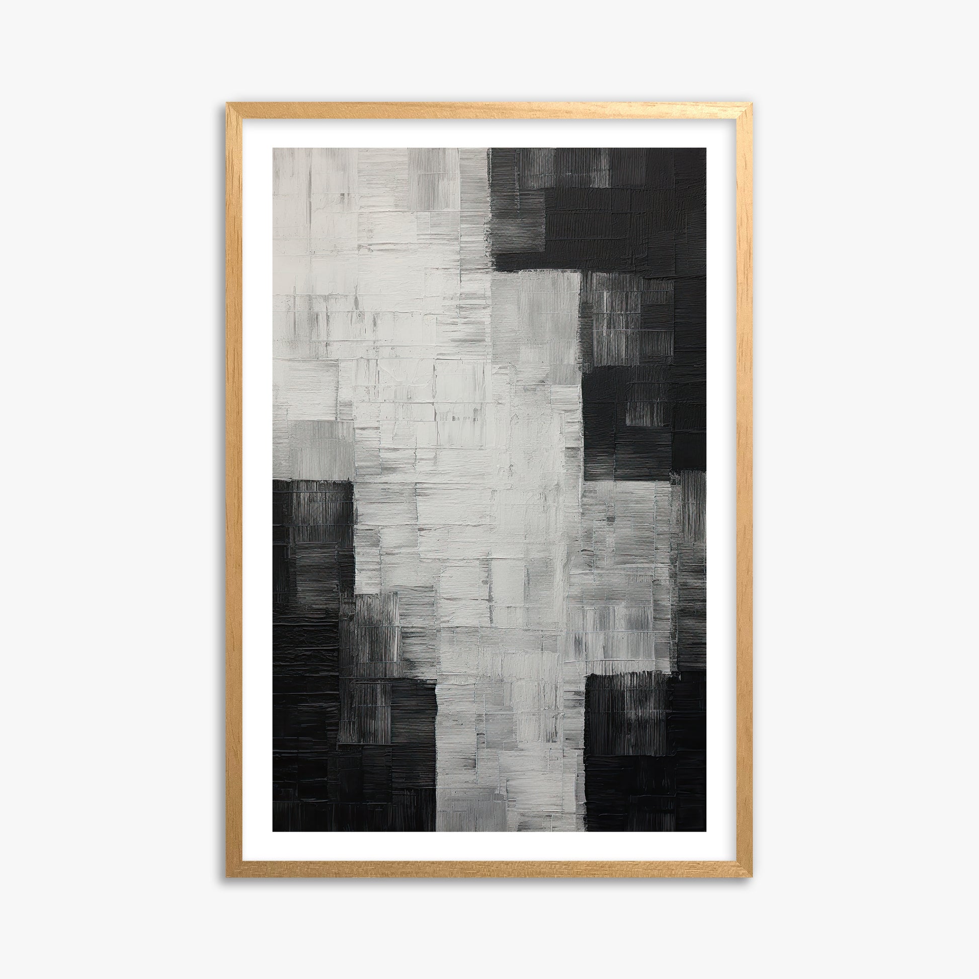 Monochrome Matrix, 61x91cm Oak Framed Art Reproduction