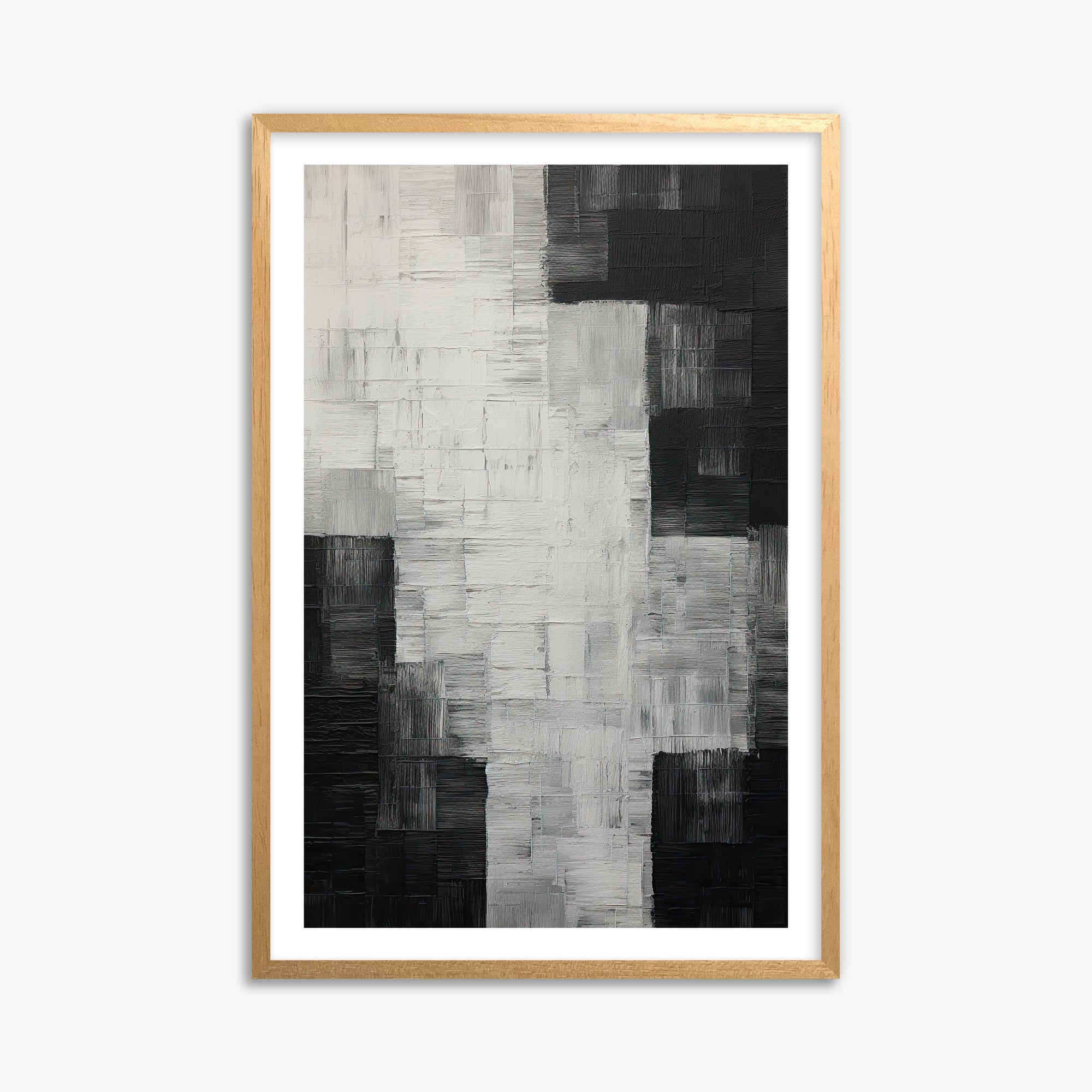Monochrome Matrix, 61x91cm Oak Framed Art Reproduction