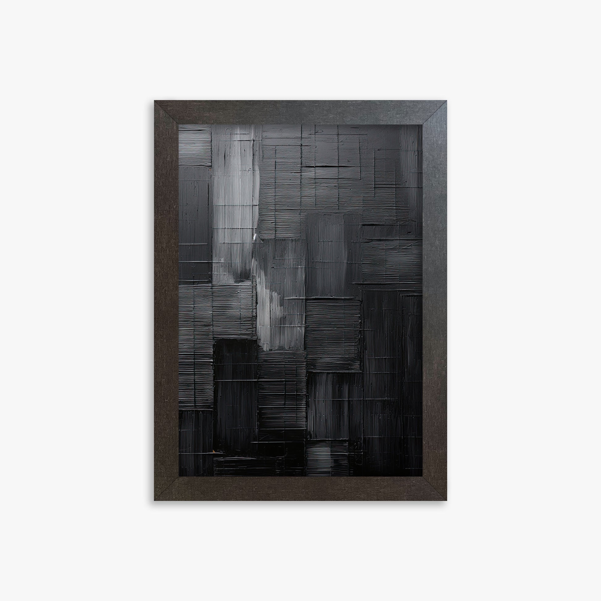 Midnight Labyrinth, 21x30cm Framed Art Reproduction With Espresso Frame
