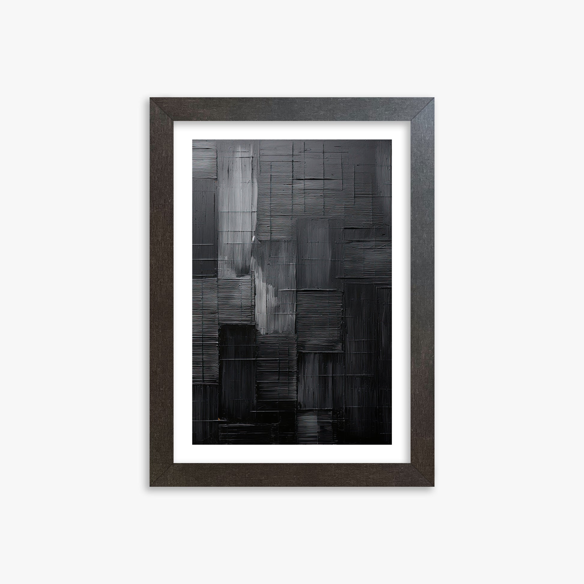 Midnight Labyrinth, 21x30cm Framed Art Reproduction With Espresso Frame