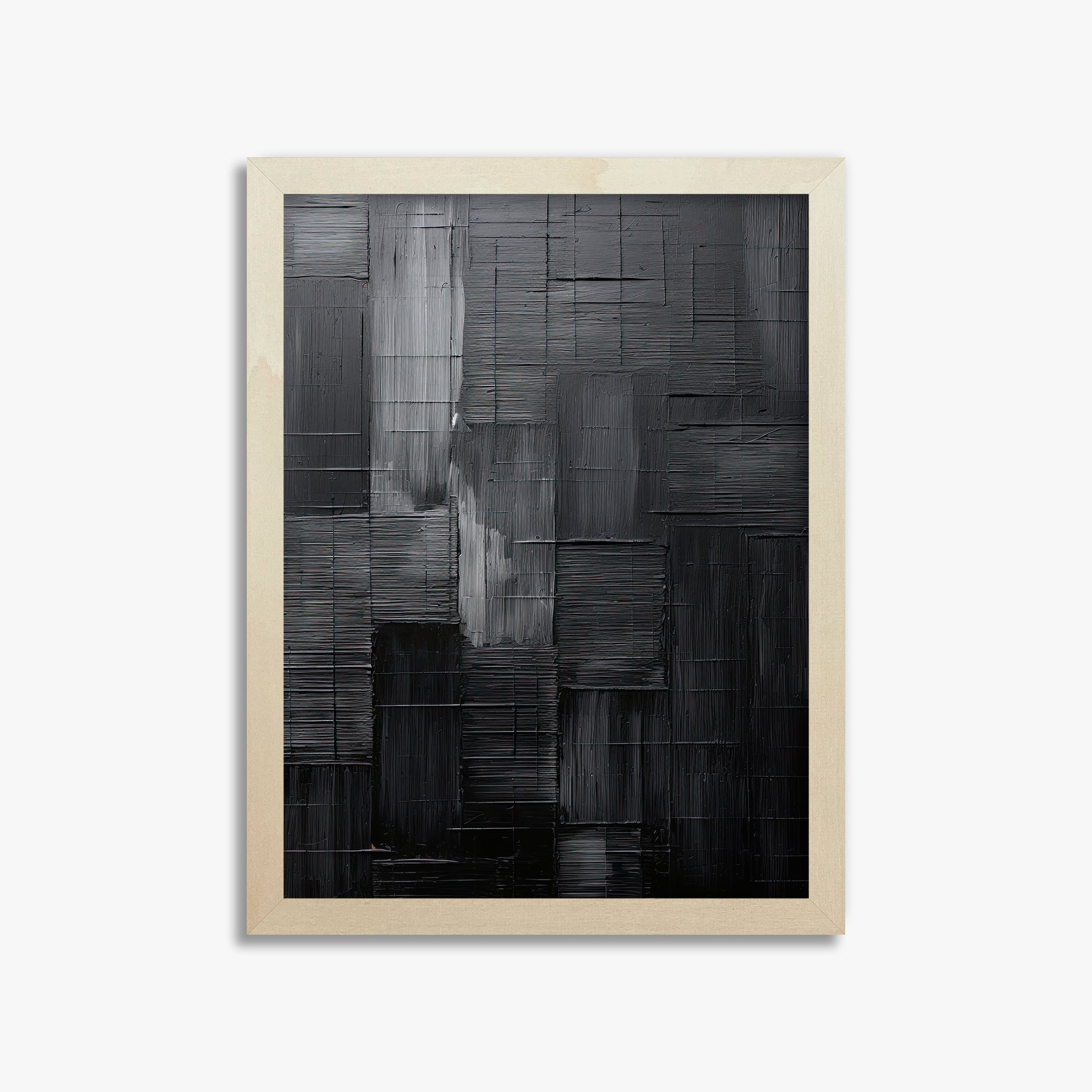 Midnight Labyrinth, 30x40cm Framed Art Reproduction With Lime Wood Frame