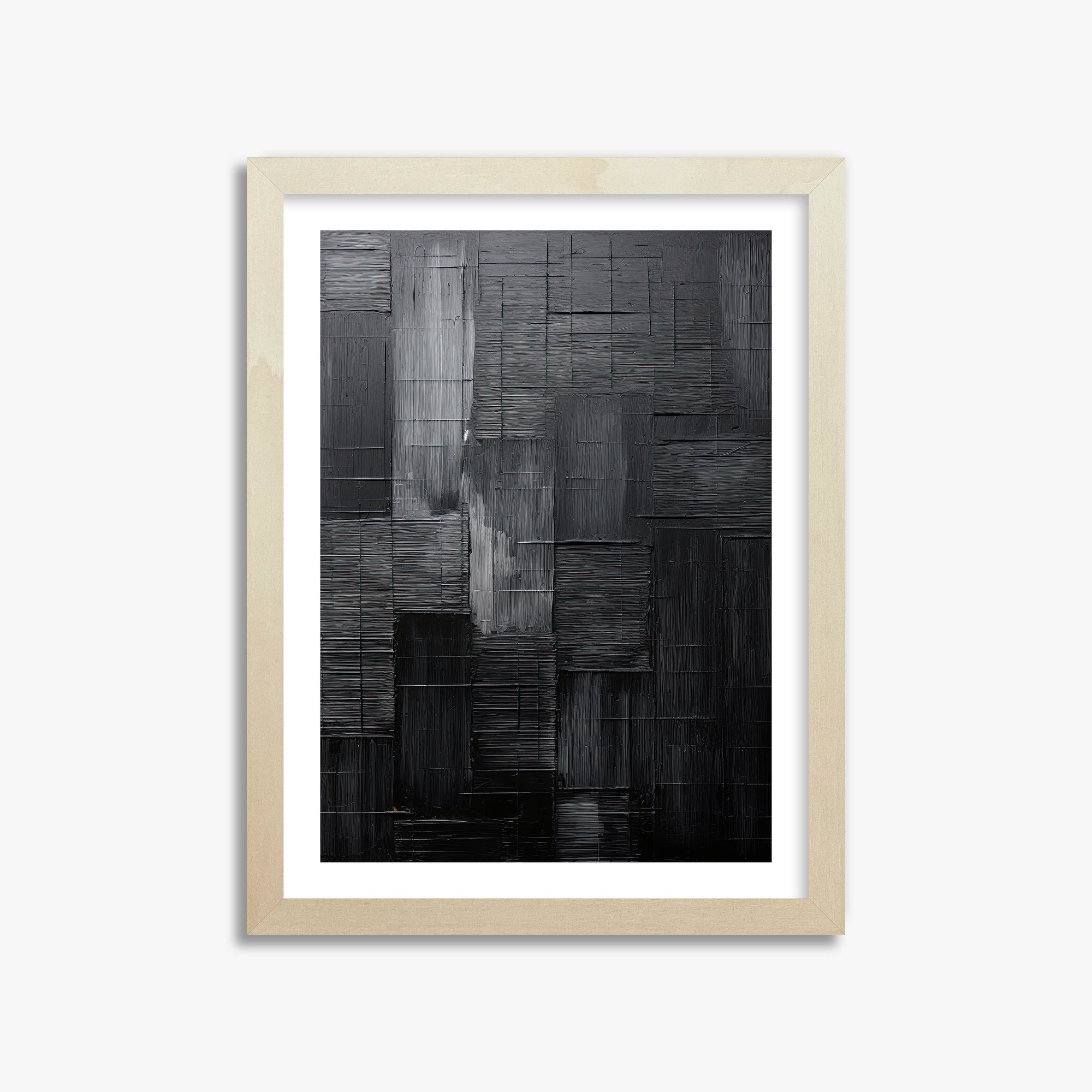 Midnight Labyrinth, 30x40cm Framed Art Reproduction With Lime Wood Frame
