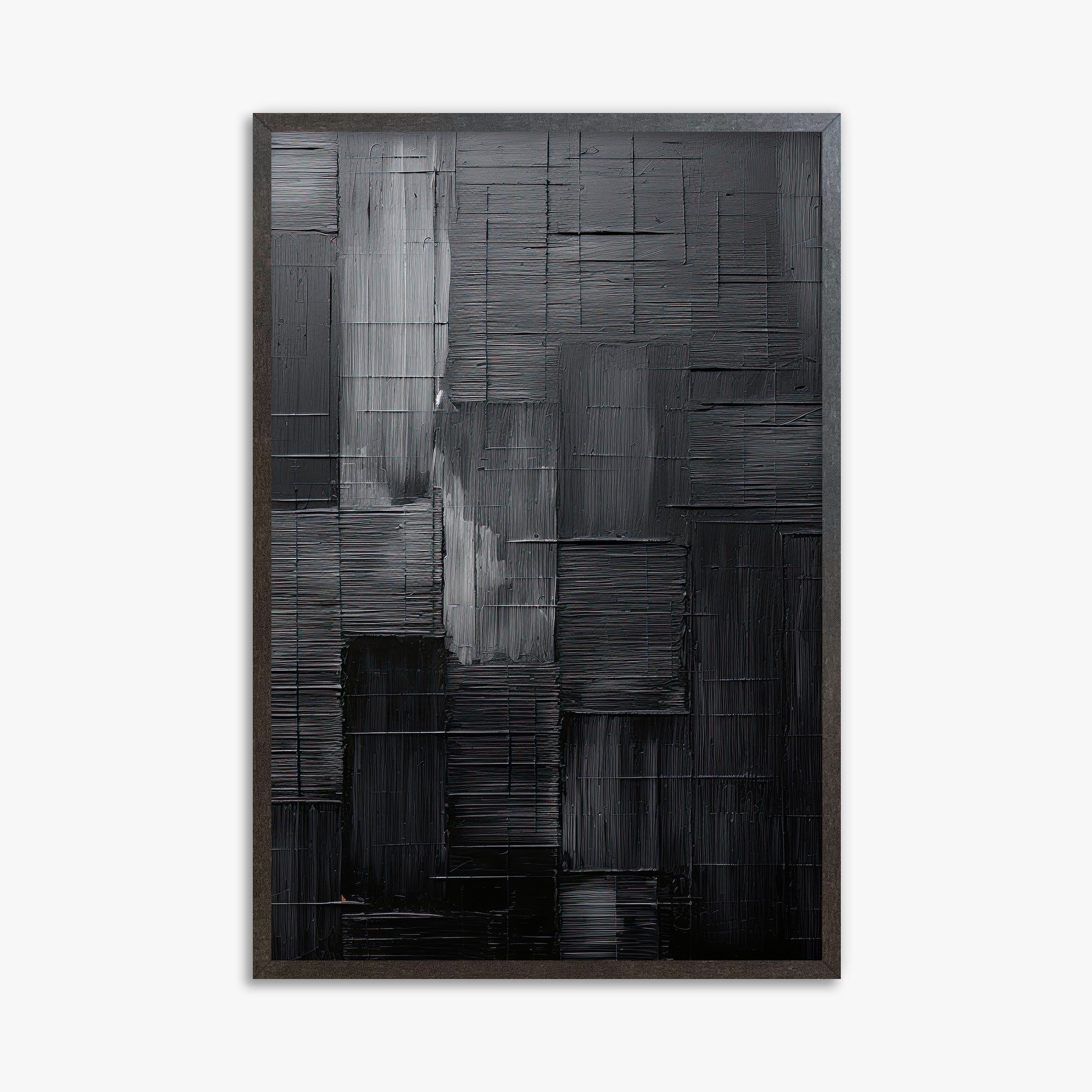 Midnight Labyrinth, 61x91cm Framed Art Reproduction With Espresso Frame