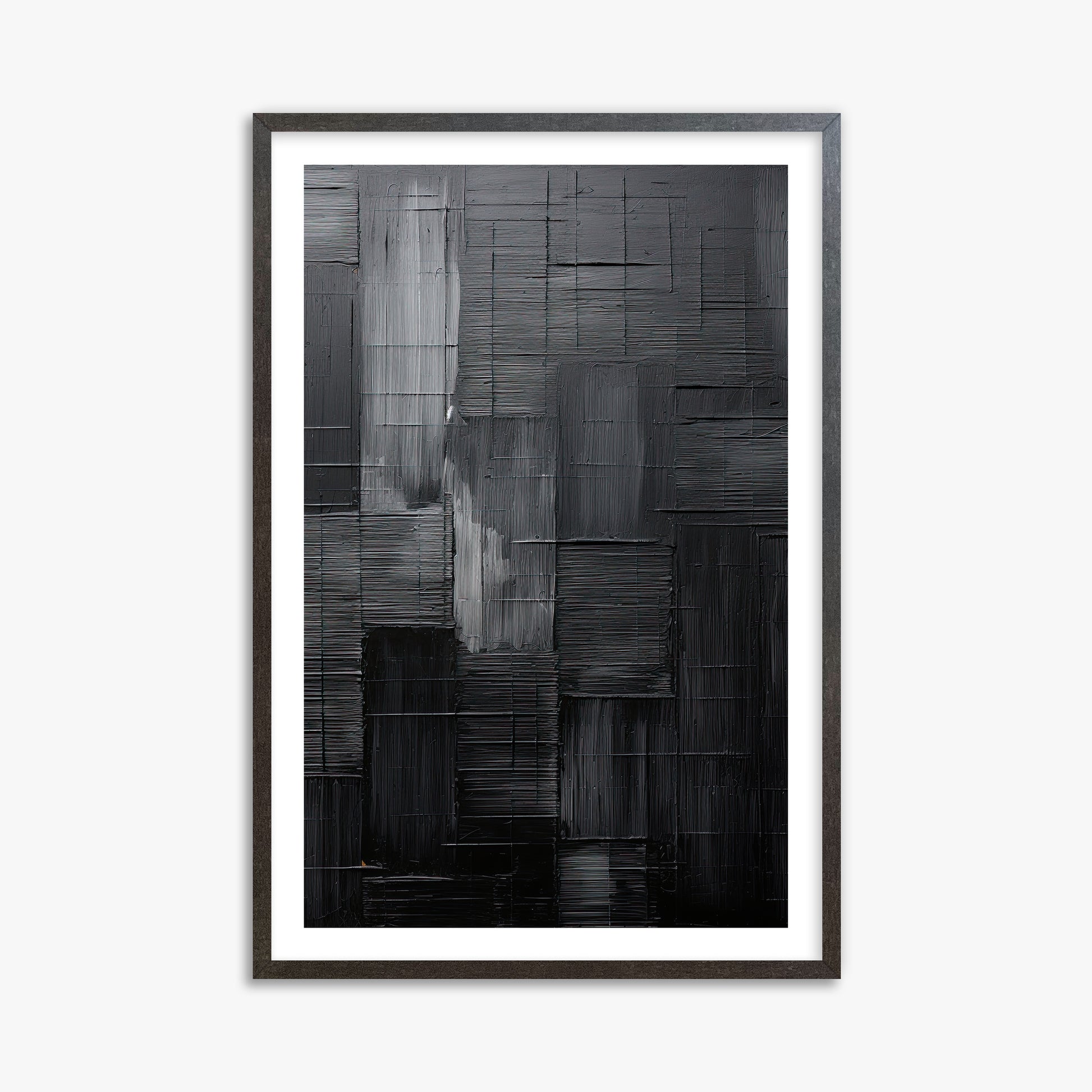 Midnight Labyrinth, 61x91cm Framed Art Reproduction With Espresso Frame