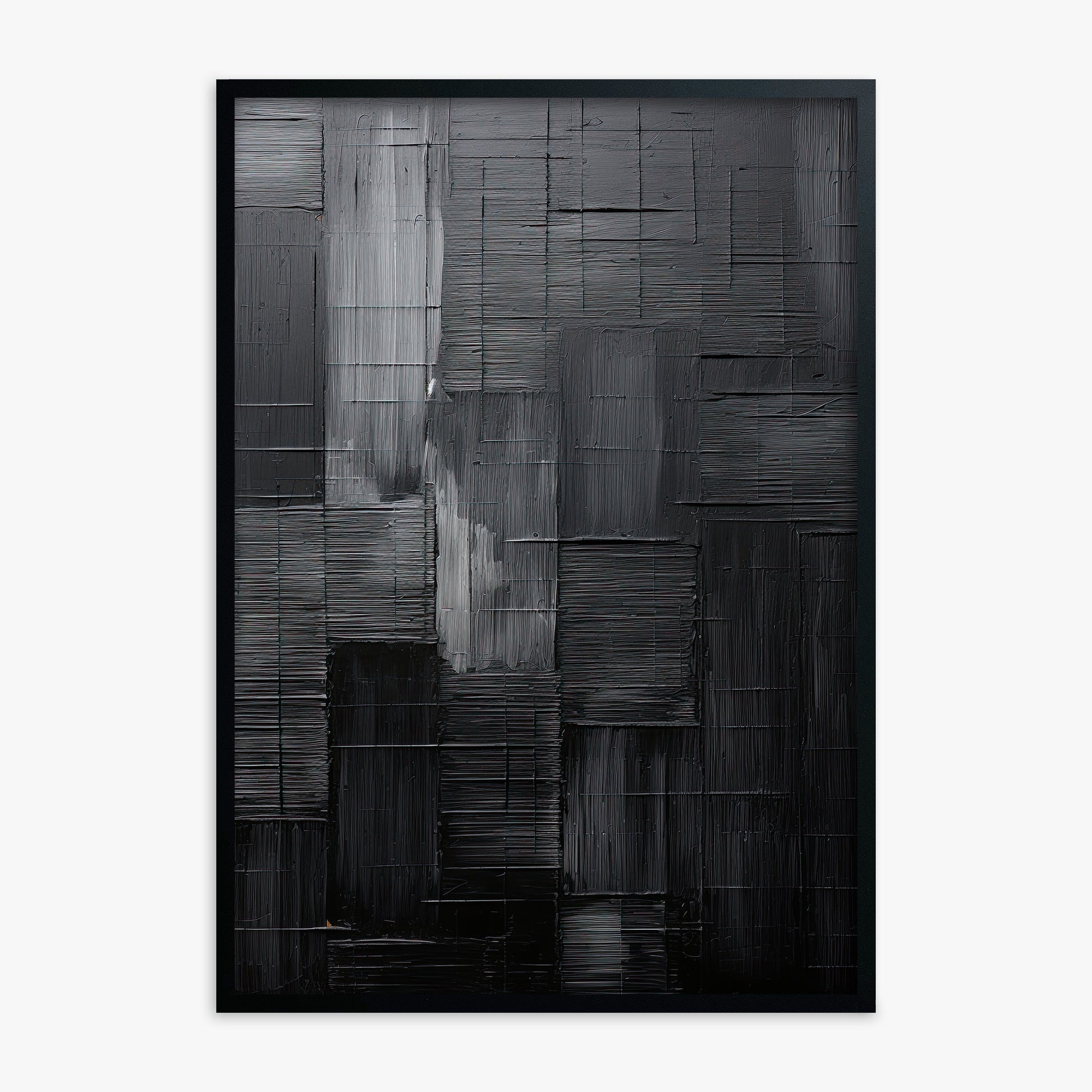 Midnight Labyrinth, Black Framed Poster With Black Frame