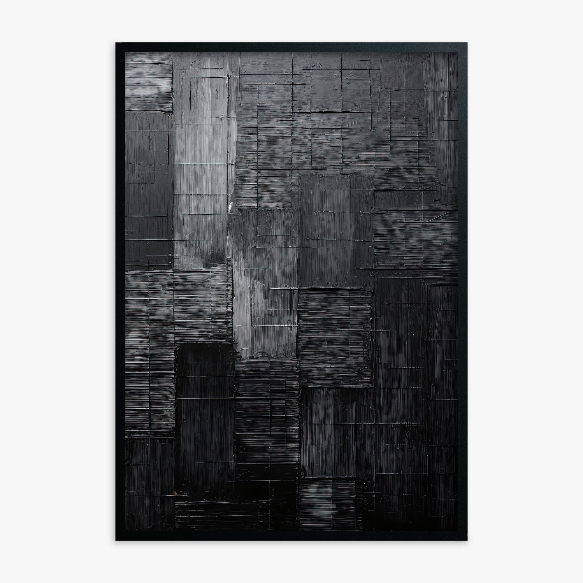 Midnight Labyrinth, Black Framed Poster With Black Frame