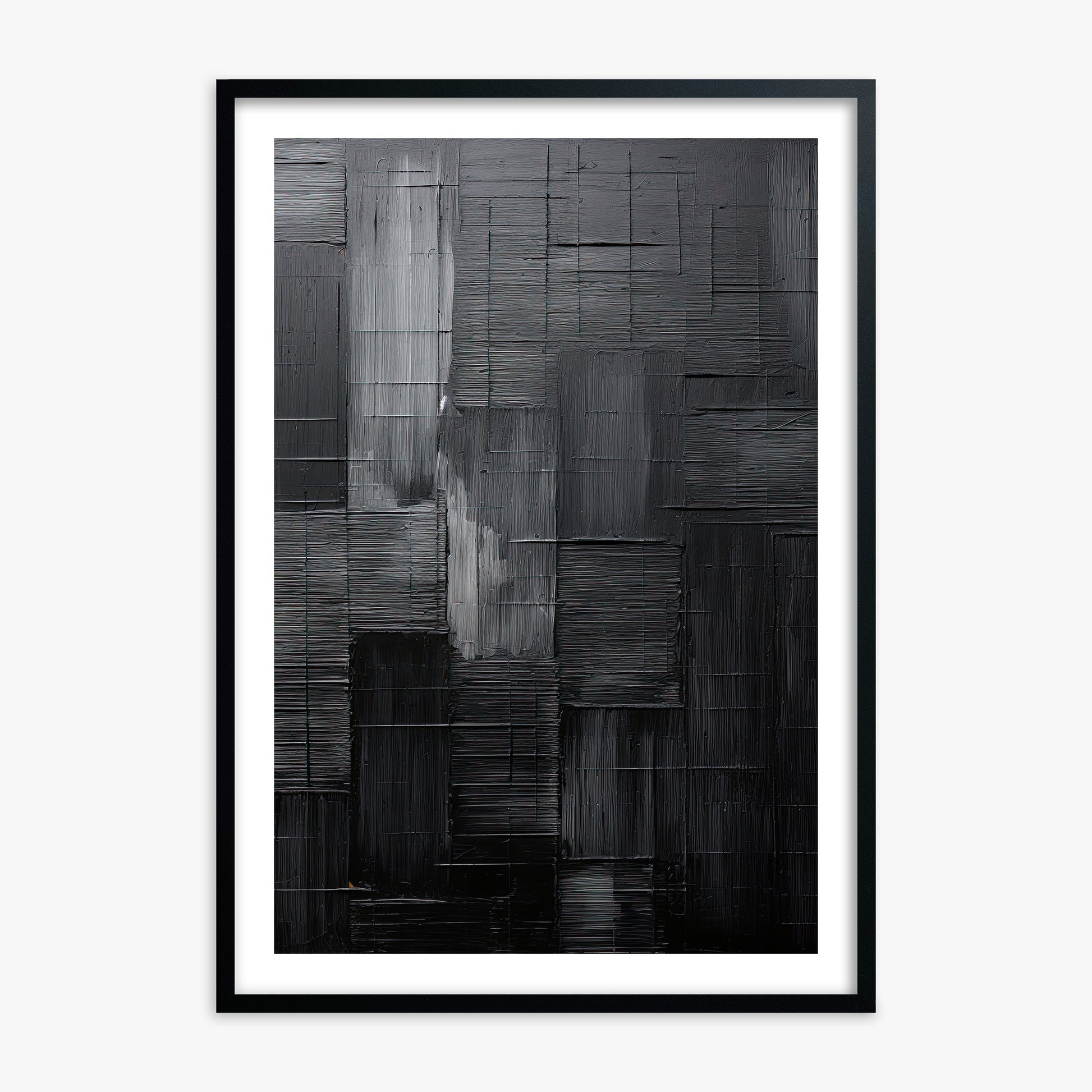Midnight Labyrinth, Black Framed Poster With Black Frame