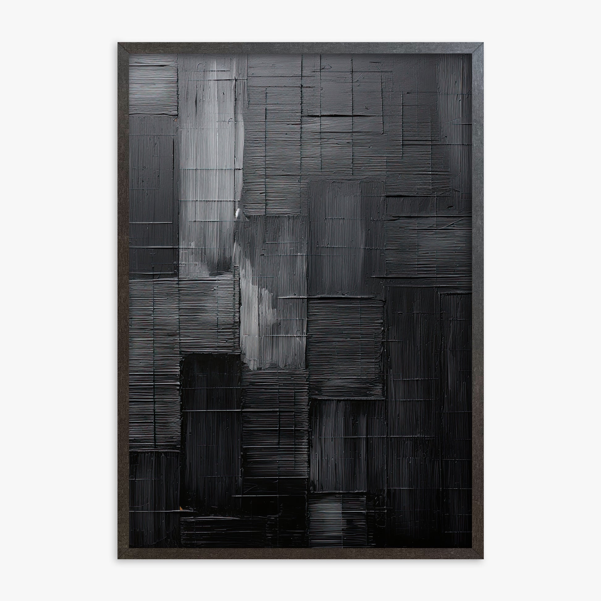 Midnight Labyrinth, 70x100cm Framed Art Reproduction With Espresso Frame