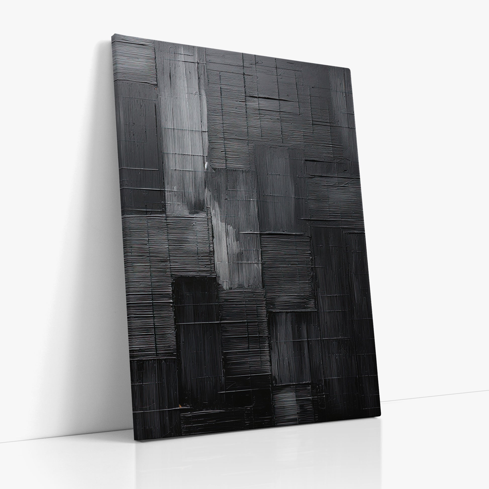 Midnight Labyrinth, 70x100cm Satin Canvas Art Reproduction Left Angle