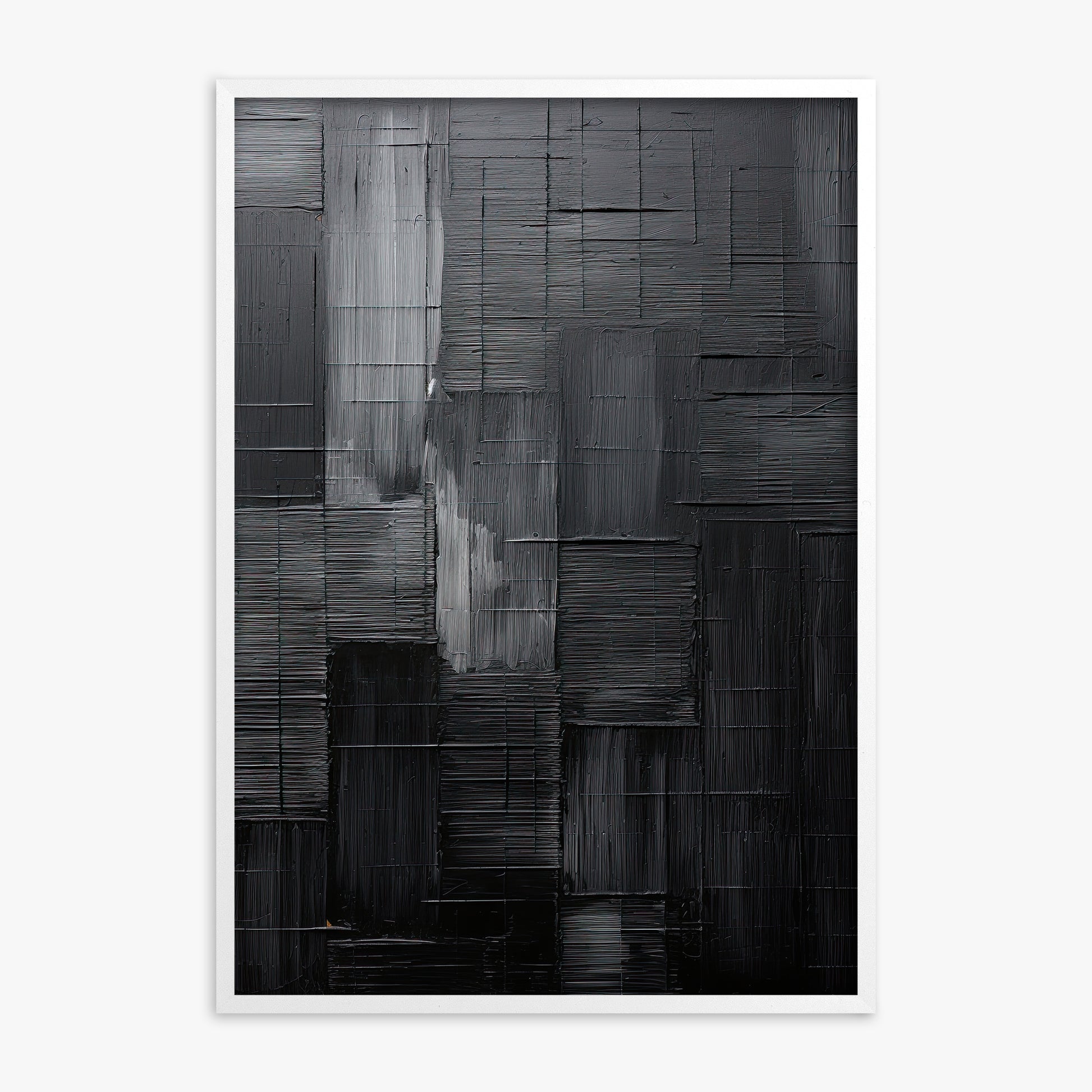 Midnight Labyrinth, White Framed Poster With White Frame