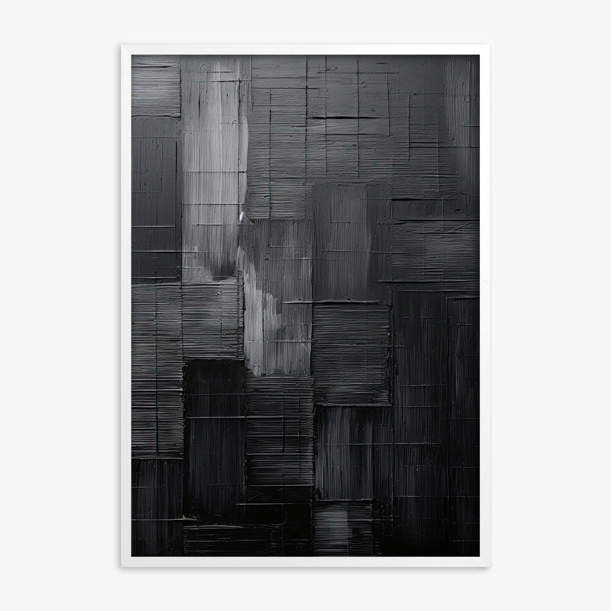 Midnight Labyrinth, White Framed Poster With White Frame