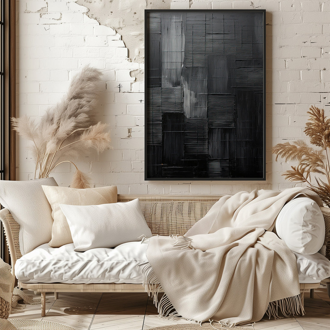 Midnight Labyrinth, 50x70cm Framed Poster With Black Frame