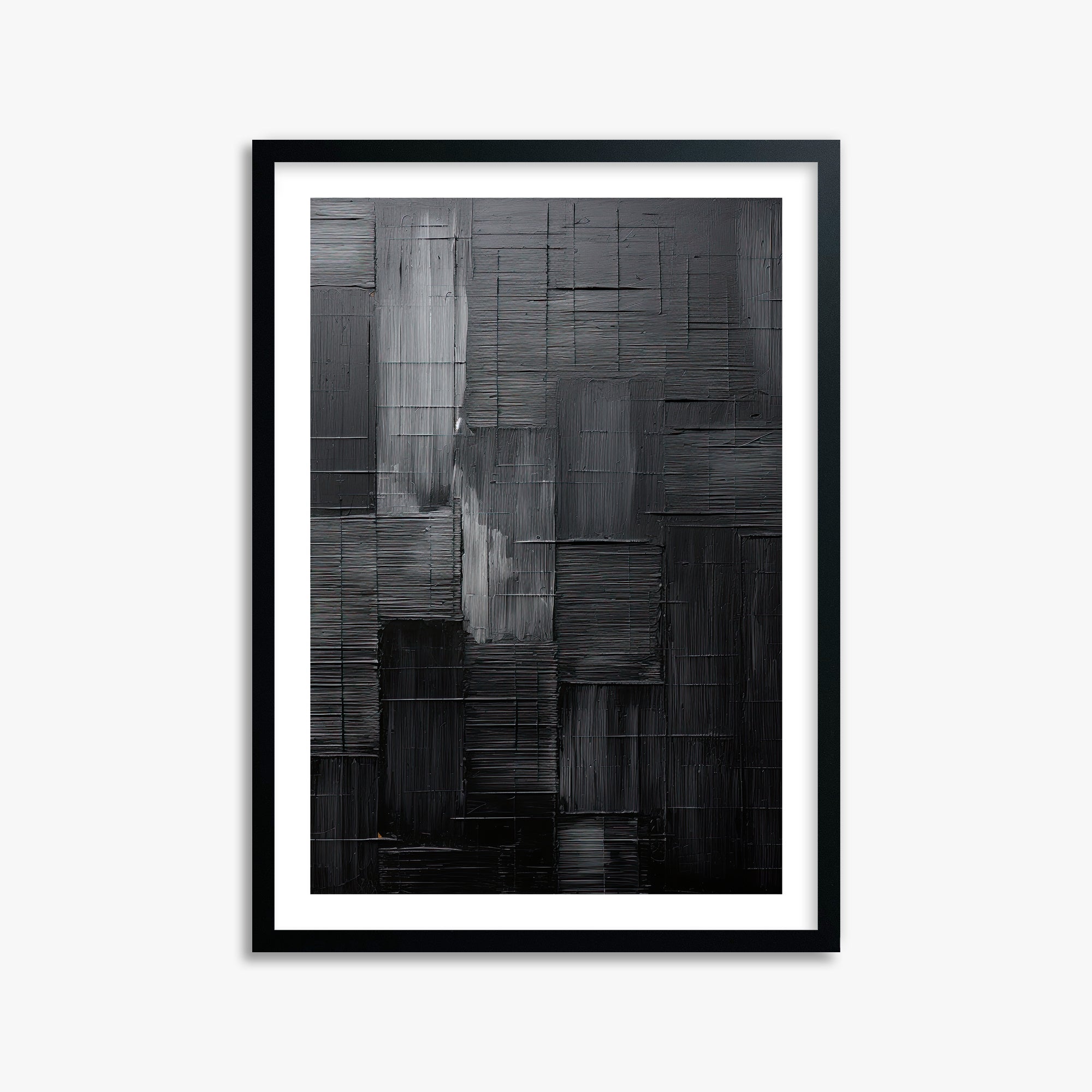 Midnight Labyrinth, 50x70cm Black Framed Art Reproduction