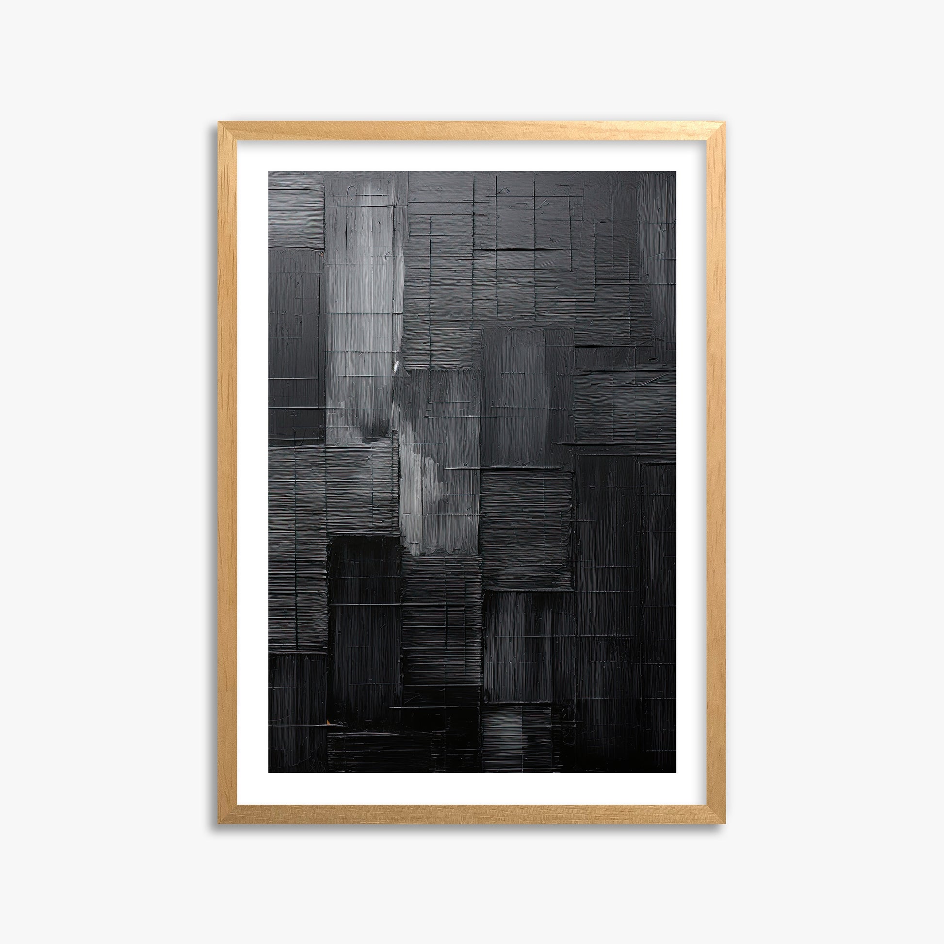 Midnight Labyrinth, 50x70cm Oak Framed Art Reproduction