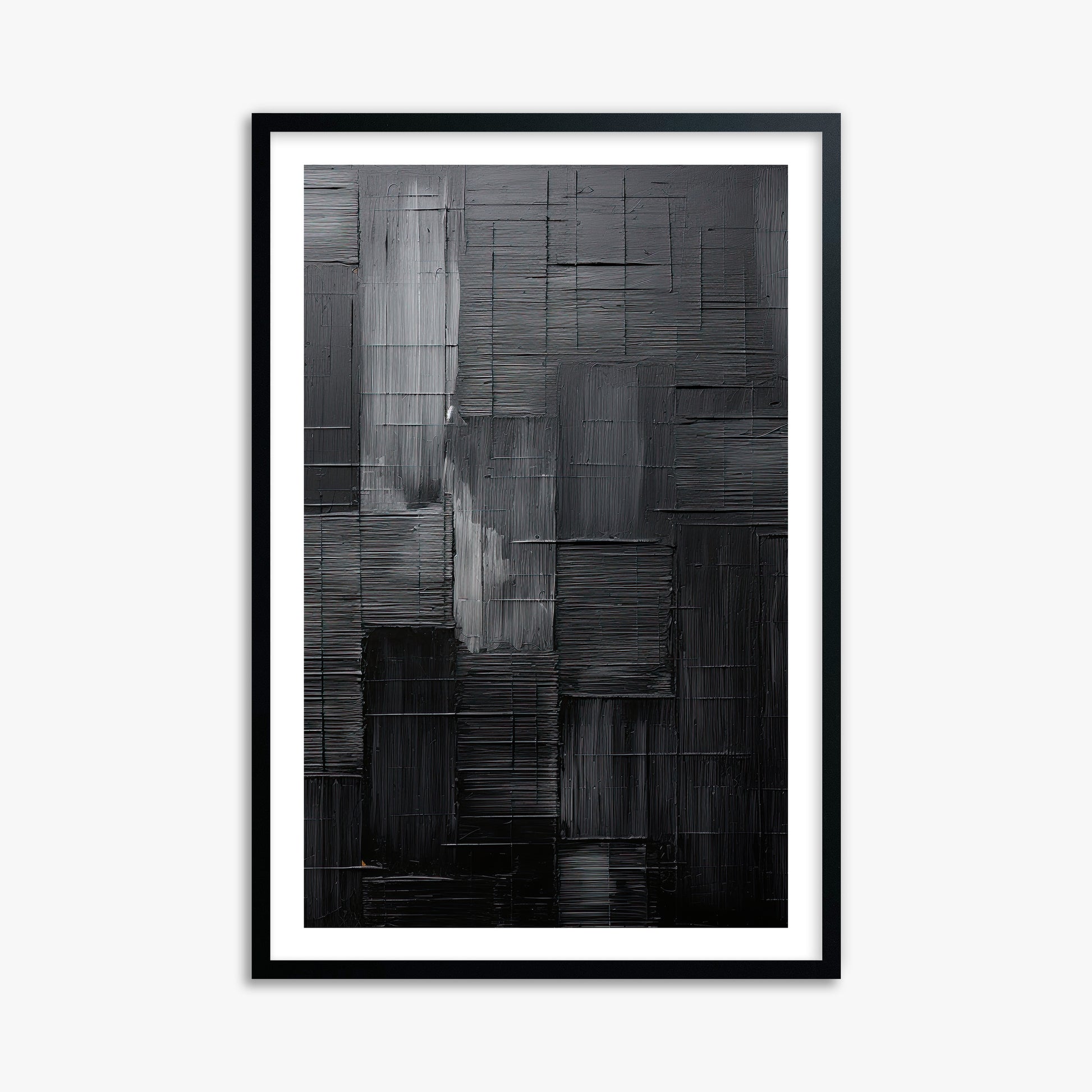 Midnight Labyrinth, 61x91cm Black Framed Art Reproduction