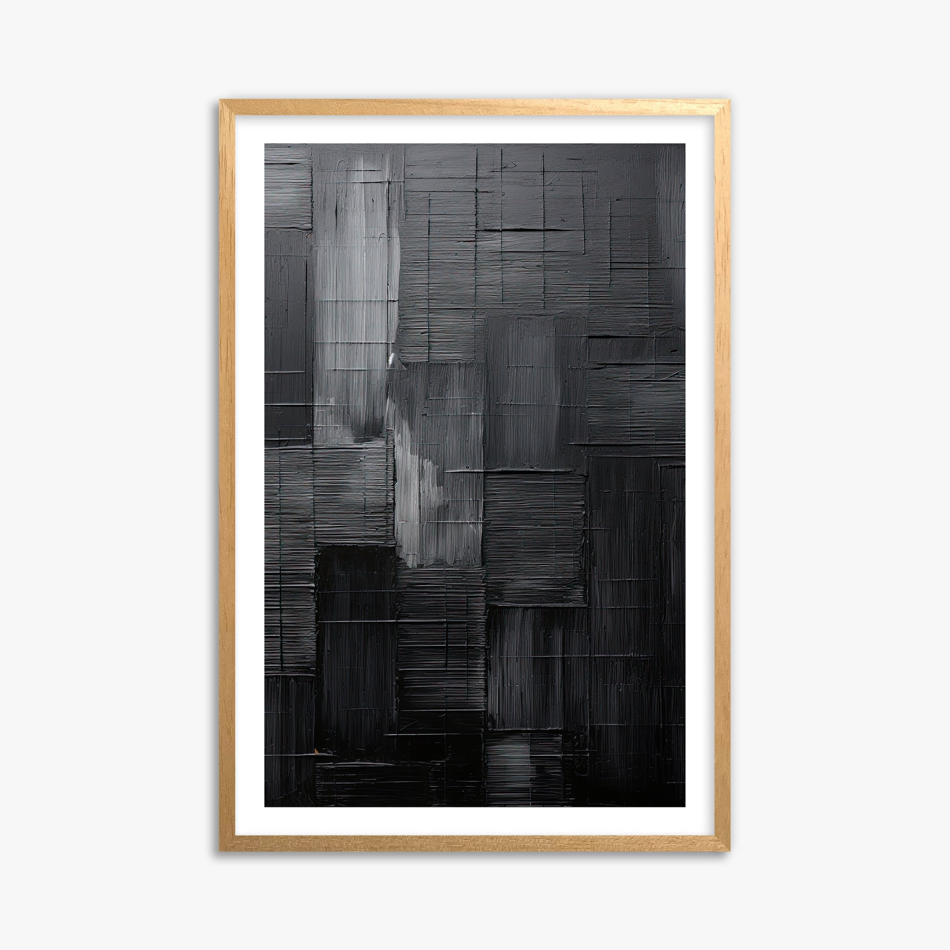Midnight Labyrinth, 61x91cm Oak Framed Art Reproduction