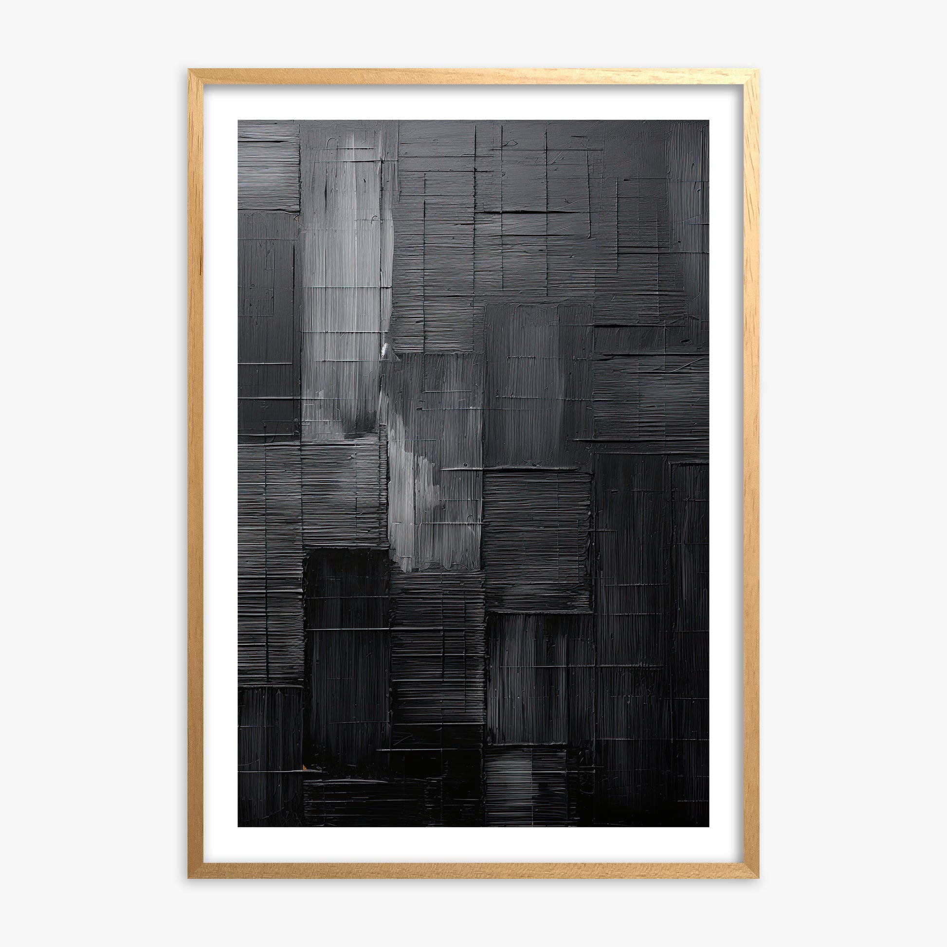 Midnight Labyrinth, 70x100cm Oak Framed Art Reproduction