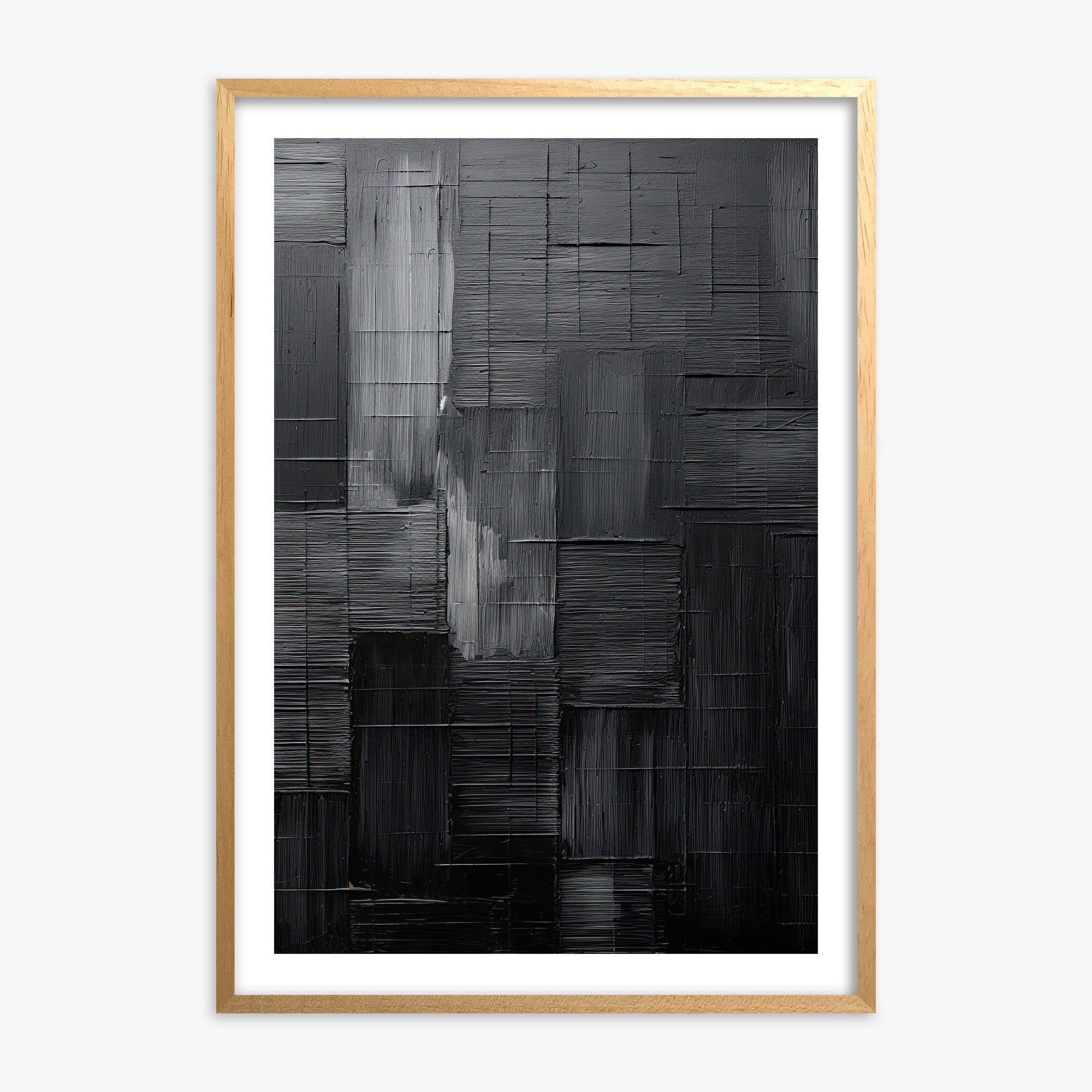 Midnight Labyrinth, 70x100cm Oak Framed Art Reproduction