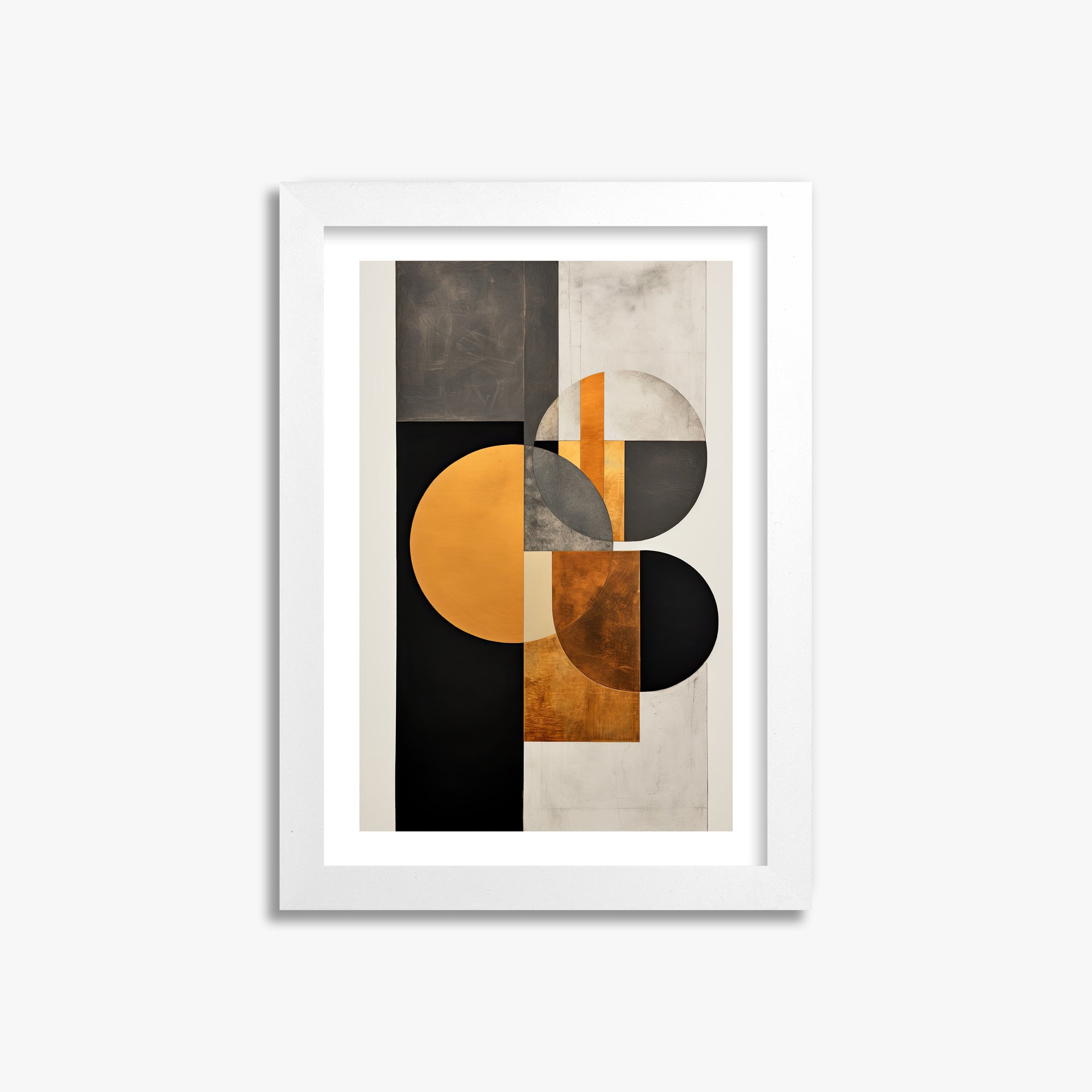 Golden Geometry, 21x30cm Whitek Framed Art Reproduction