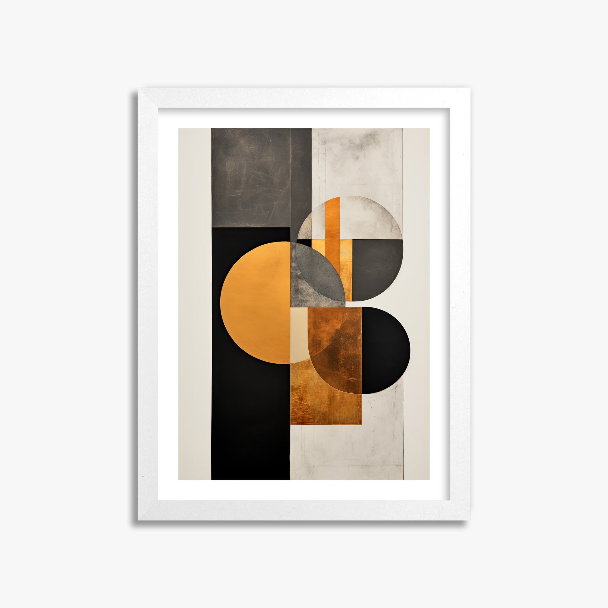 Golden Geometry, 30x40cm Whitek Framed Art Reproduction