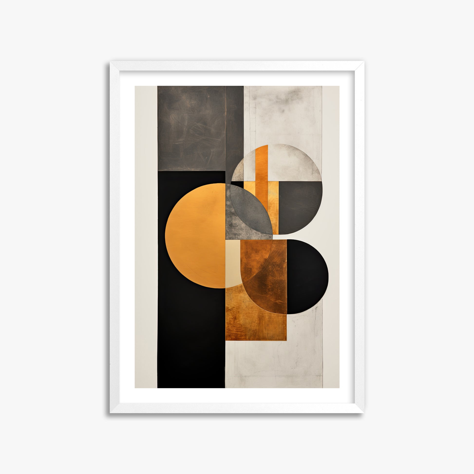 Golden Geometry, 50x70cm Whitek Framed Art Reproduction