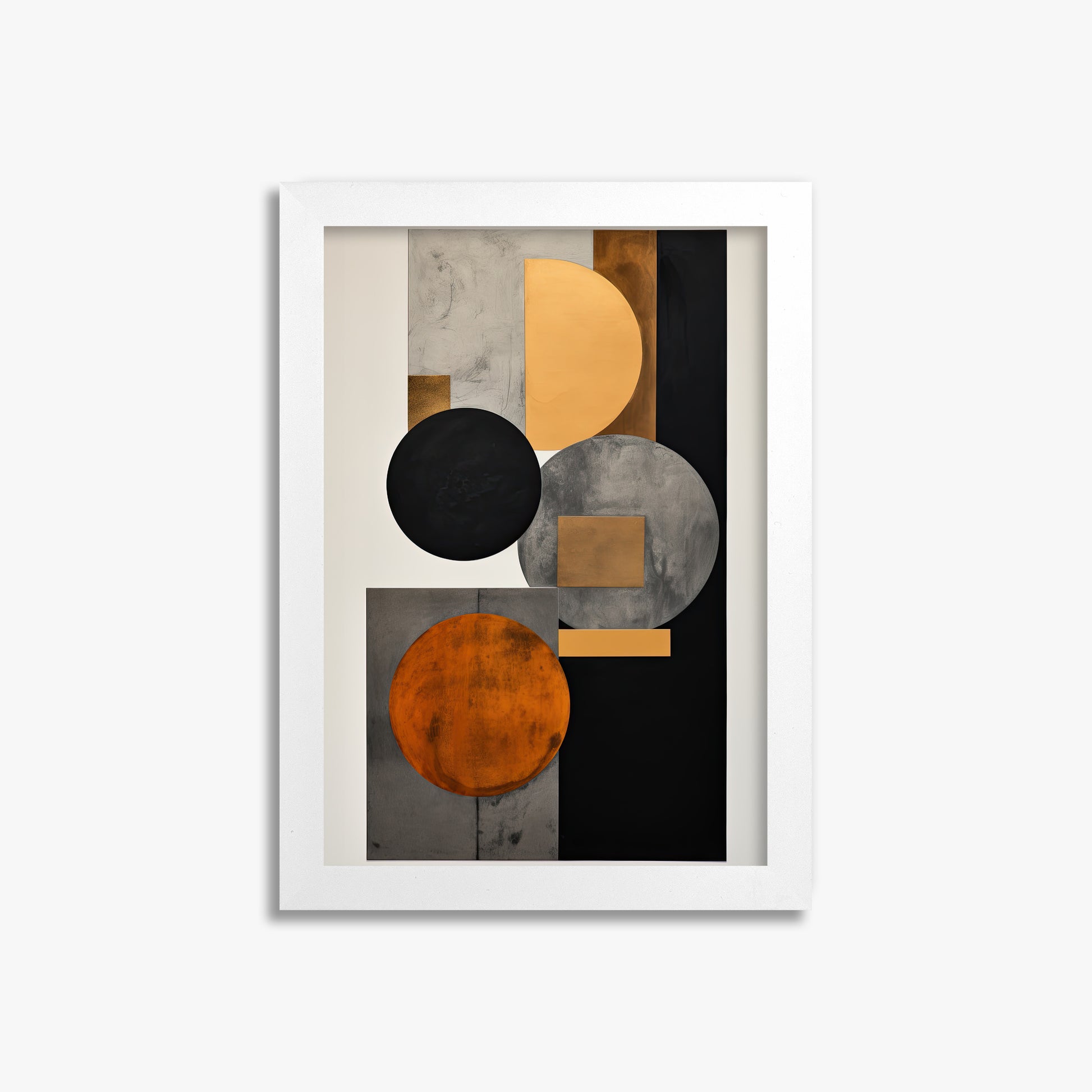Rust & Steel Convergence, 21x30cm Framed Poster With White Frame