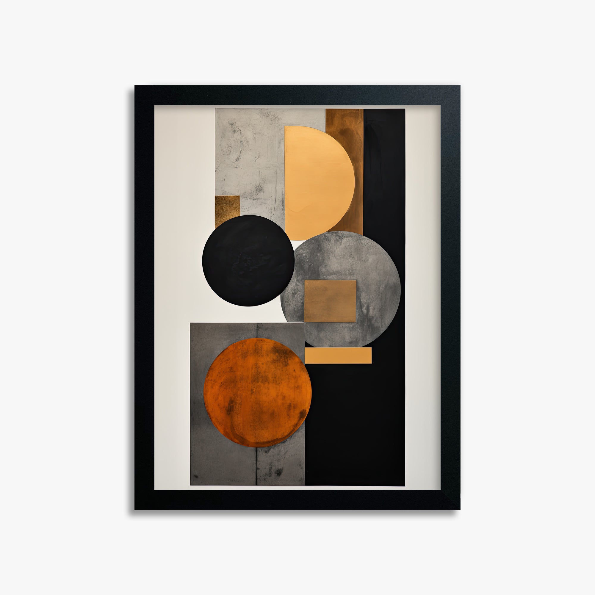Rust & Steel Convergence, 30x40cm Framed Poster With Black Frame