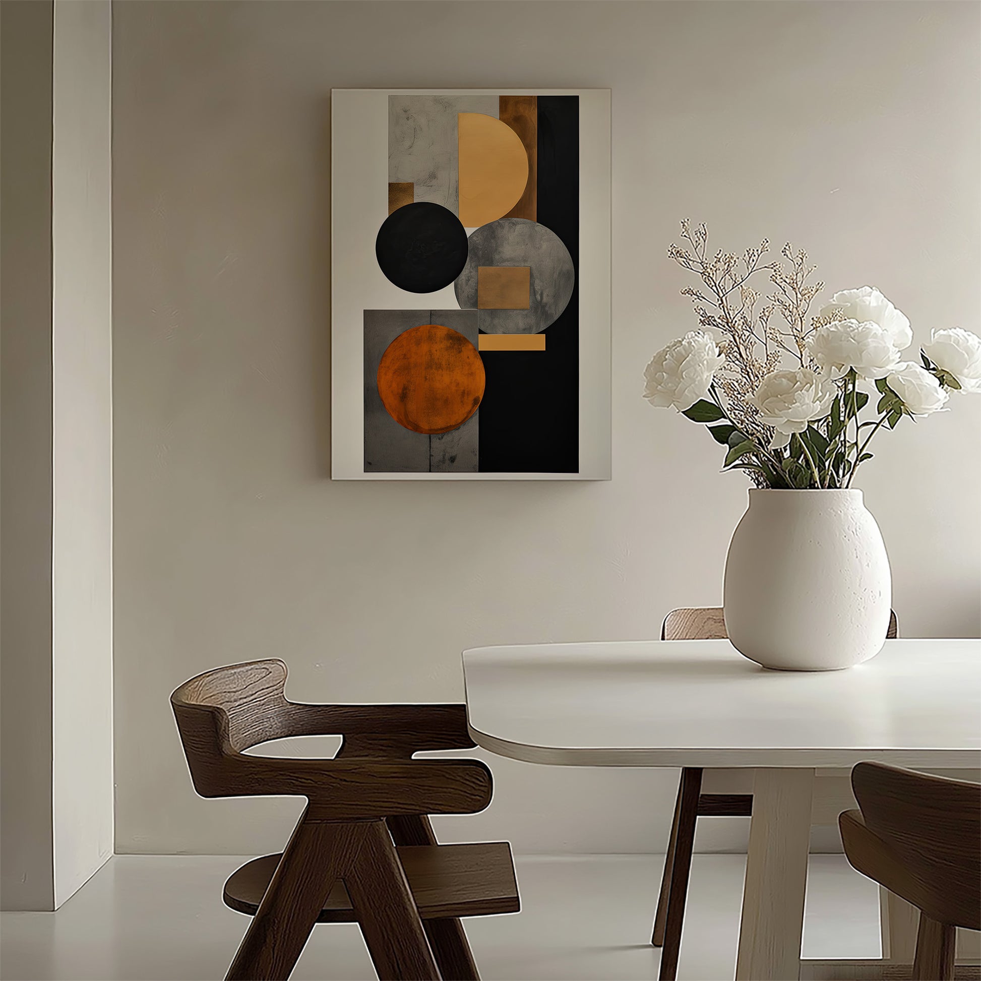 Design Concept No. 58 for Rust & Steel Convergence Japanese Satin Canvas Wall Art