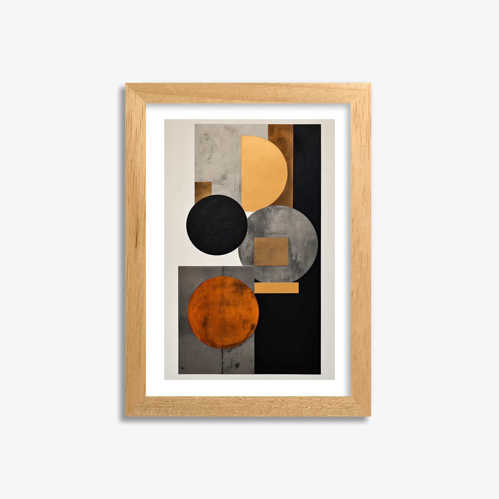 Rust & Steel Convergence, 21x30cm Oak Framed Art Reproduction