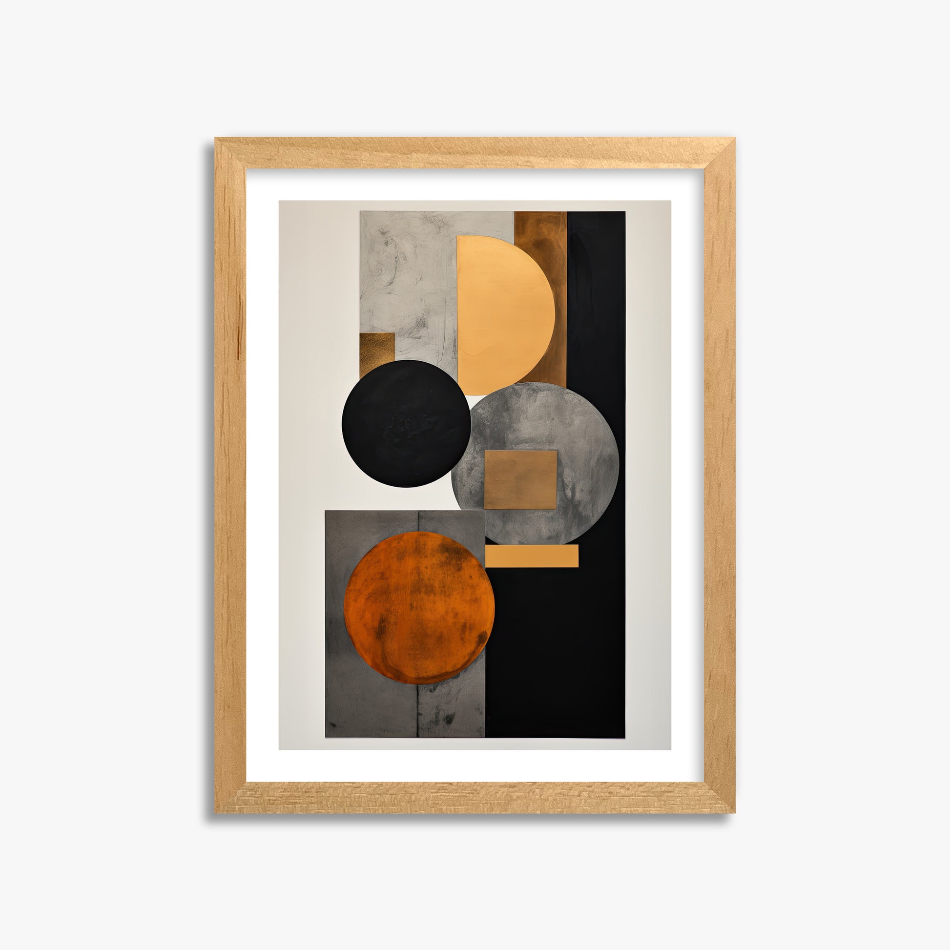 Rust & Steel Convergence, 30x40cm Oak Framed Art Reproduction