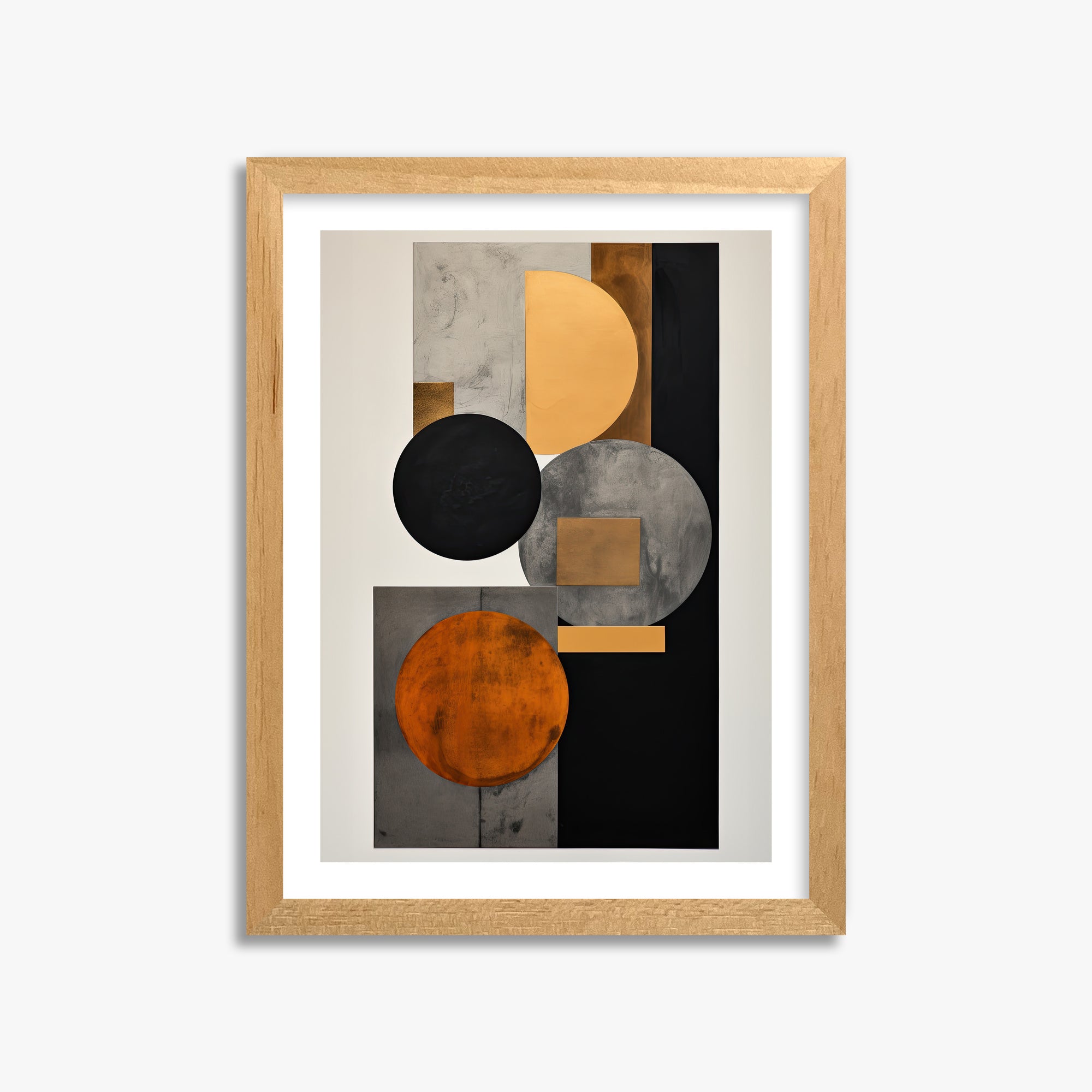 Rust & Steel Convergence, 30x40cm Oak Framed Art Reproduction