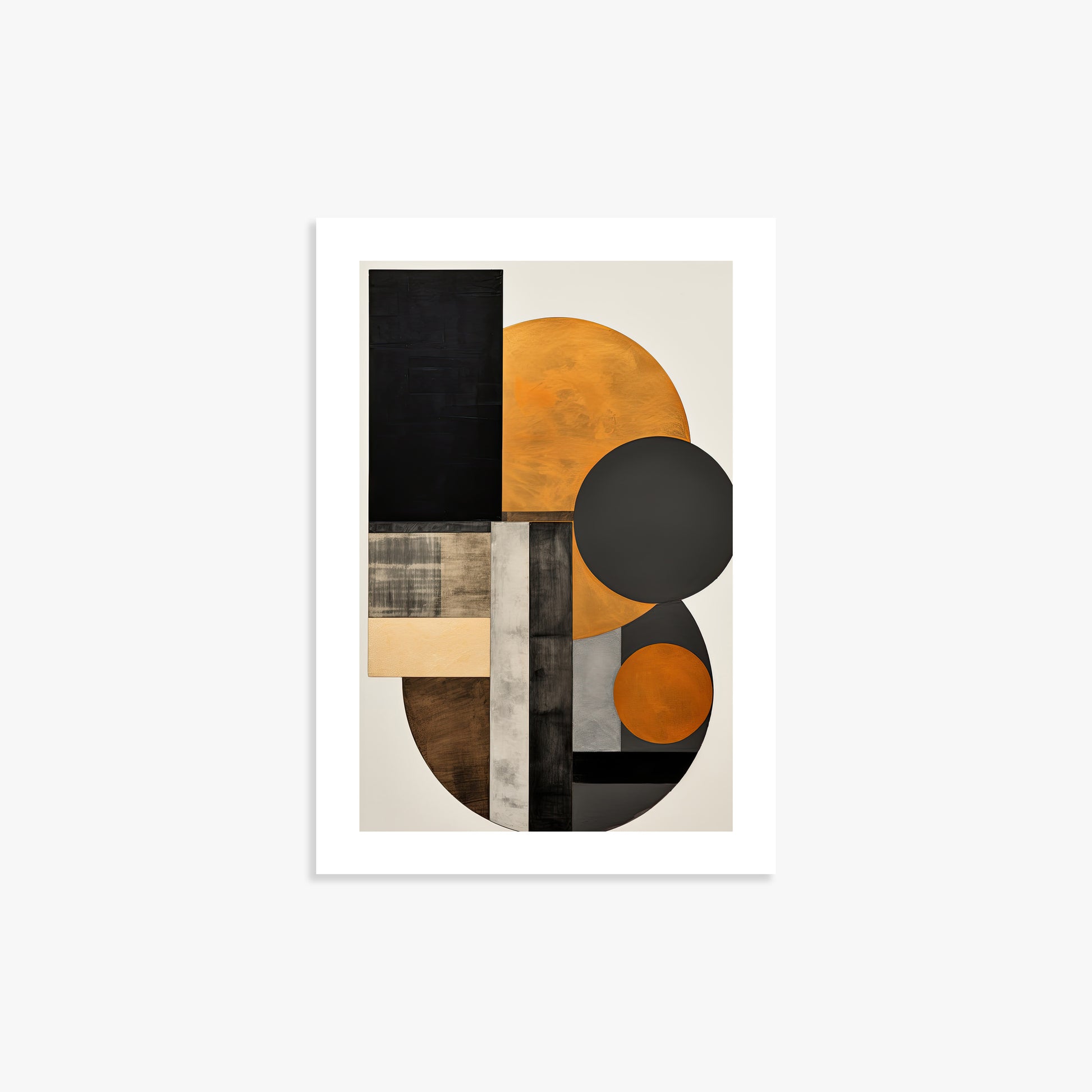 Amber Eclipse Geometry, 21x30cm Printed Poster
