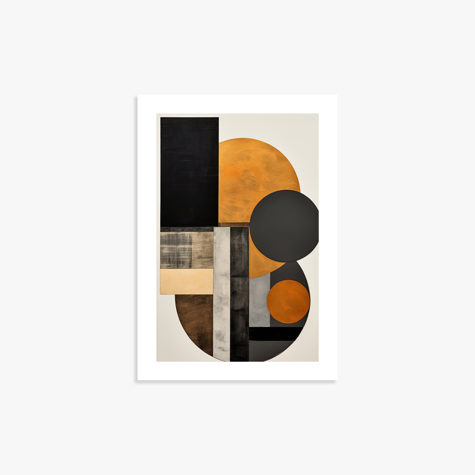 Amber Eclipse Geometry, 21x30cm Printed Poster
