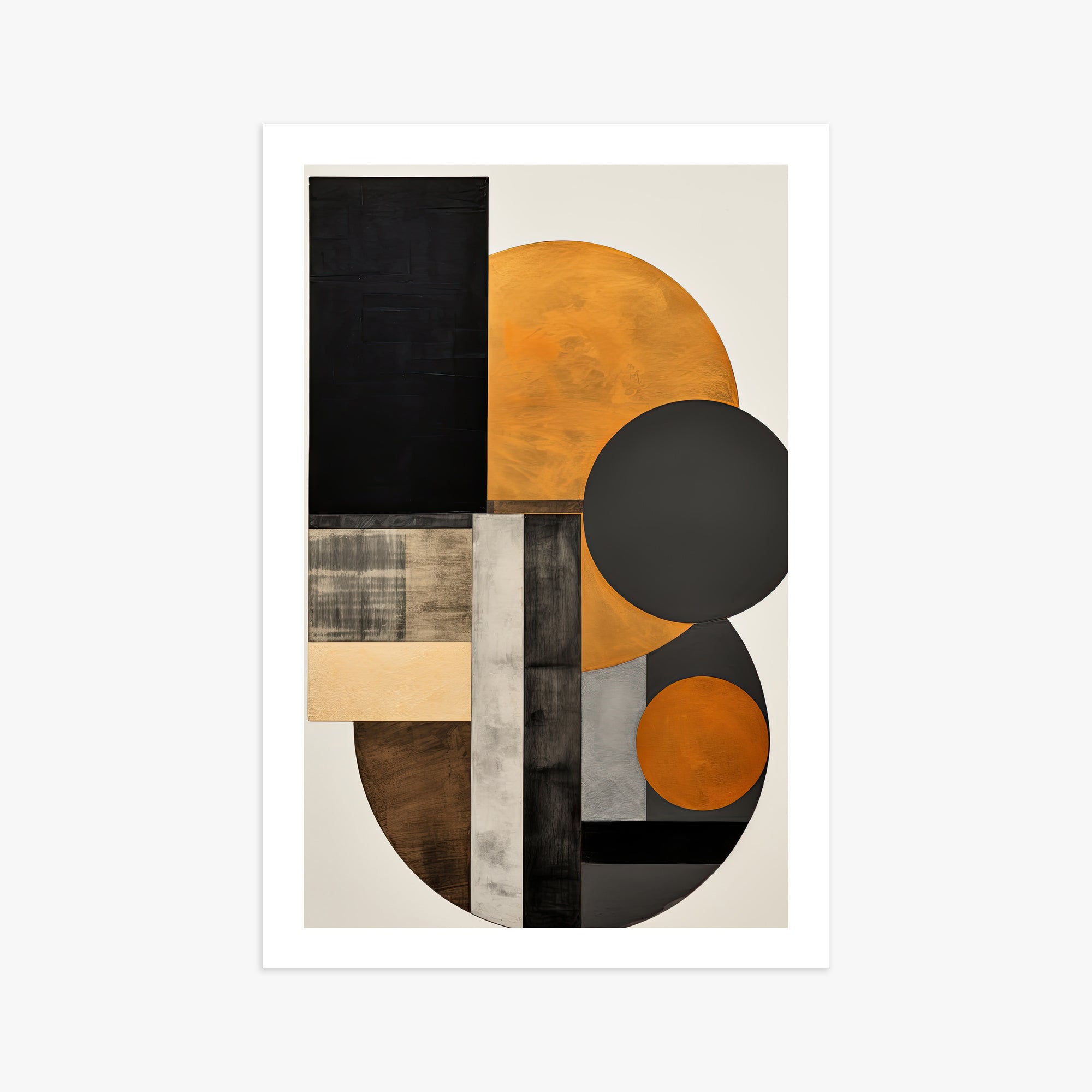 Amber Eclipse Geometry, 61x91cm Printed Poster