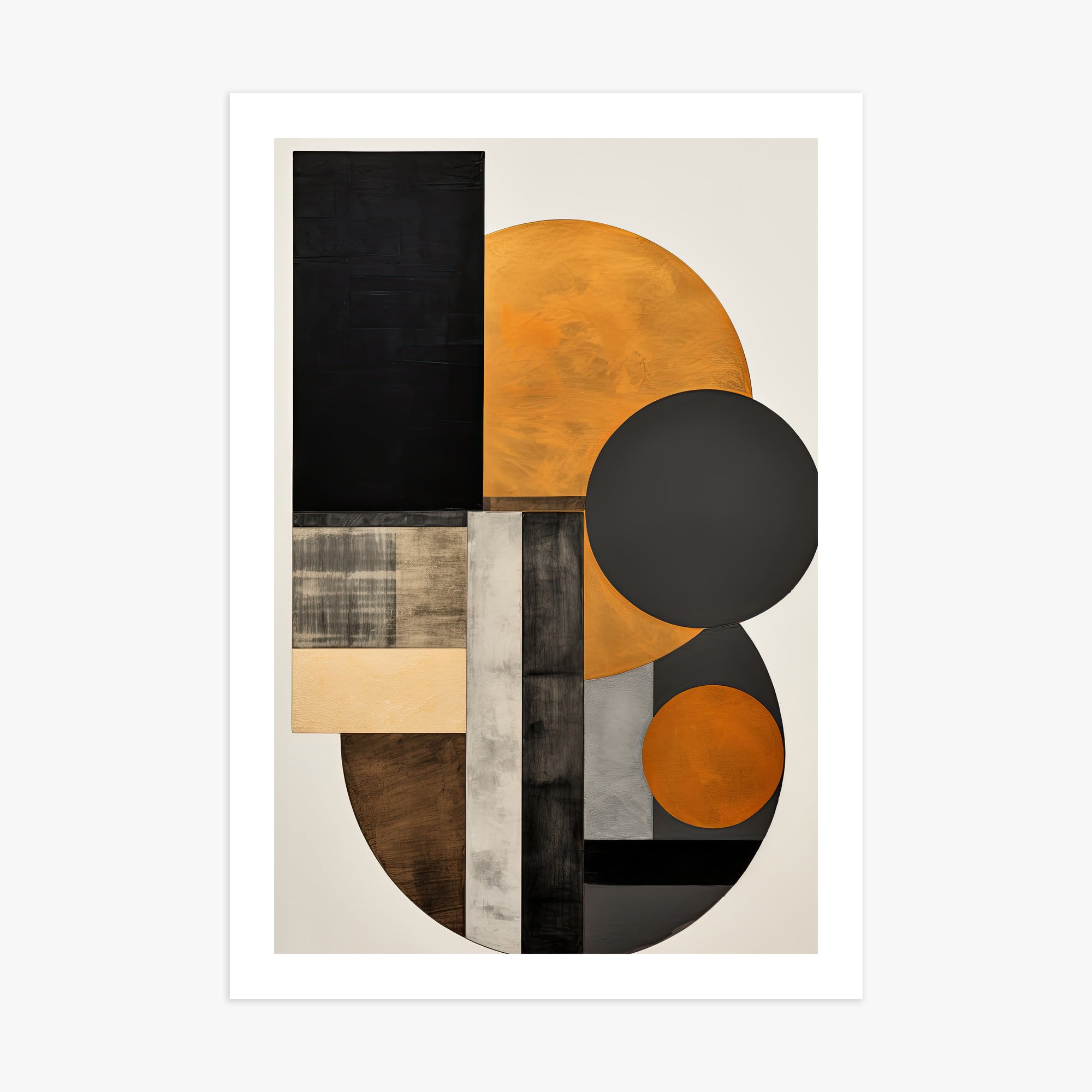 Amber Eclipse Geometry, 70x100cm Printed Poster