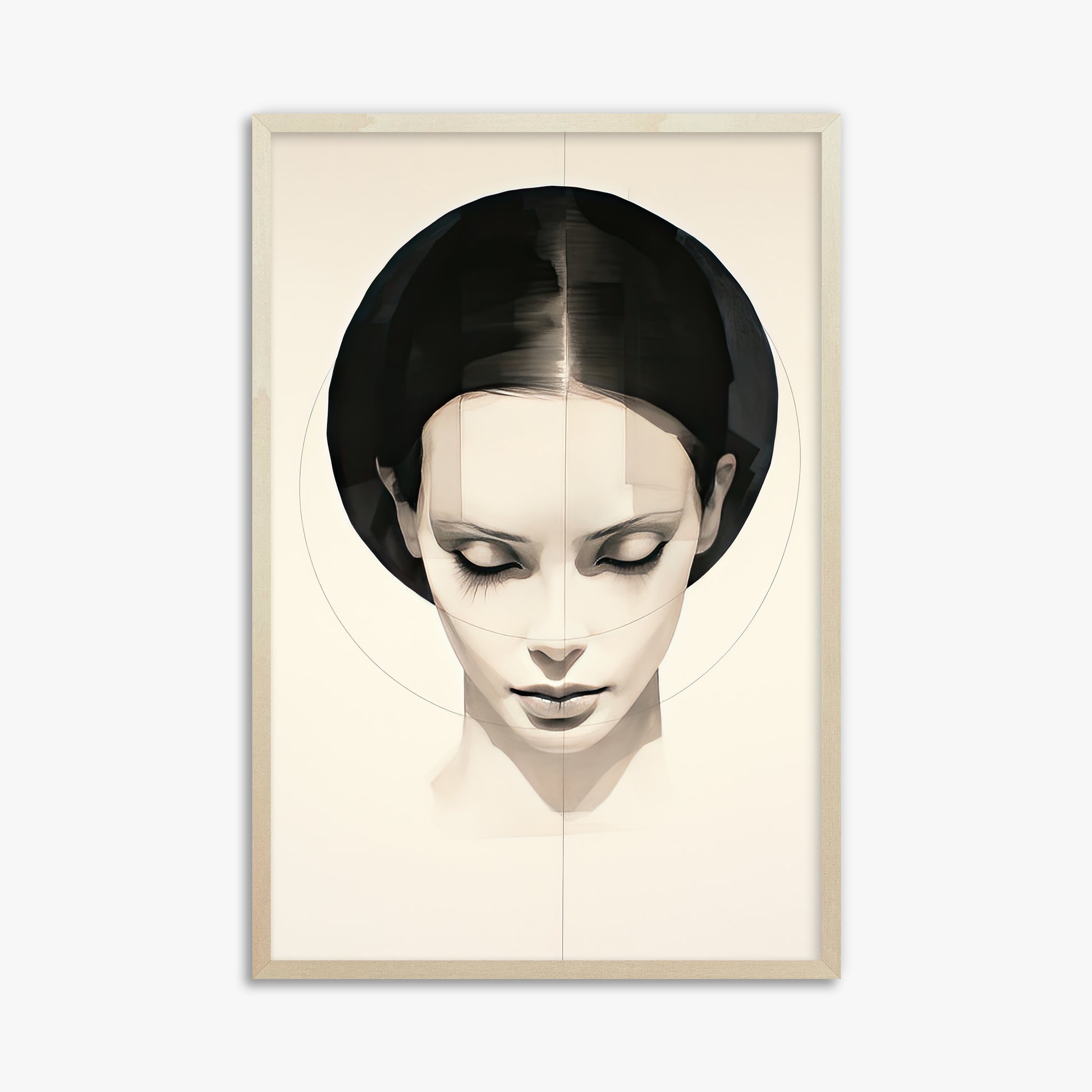 Ethereal Symmetry, 61x91cm Framed Art Reproduction With Lime Wood Frame