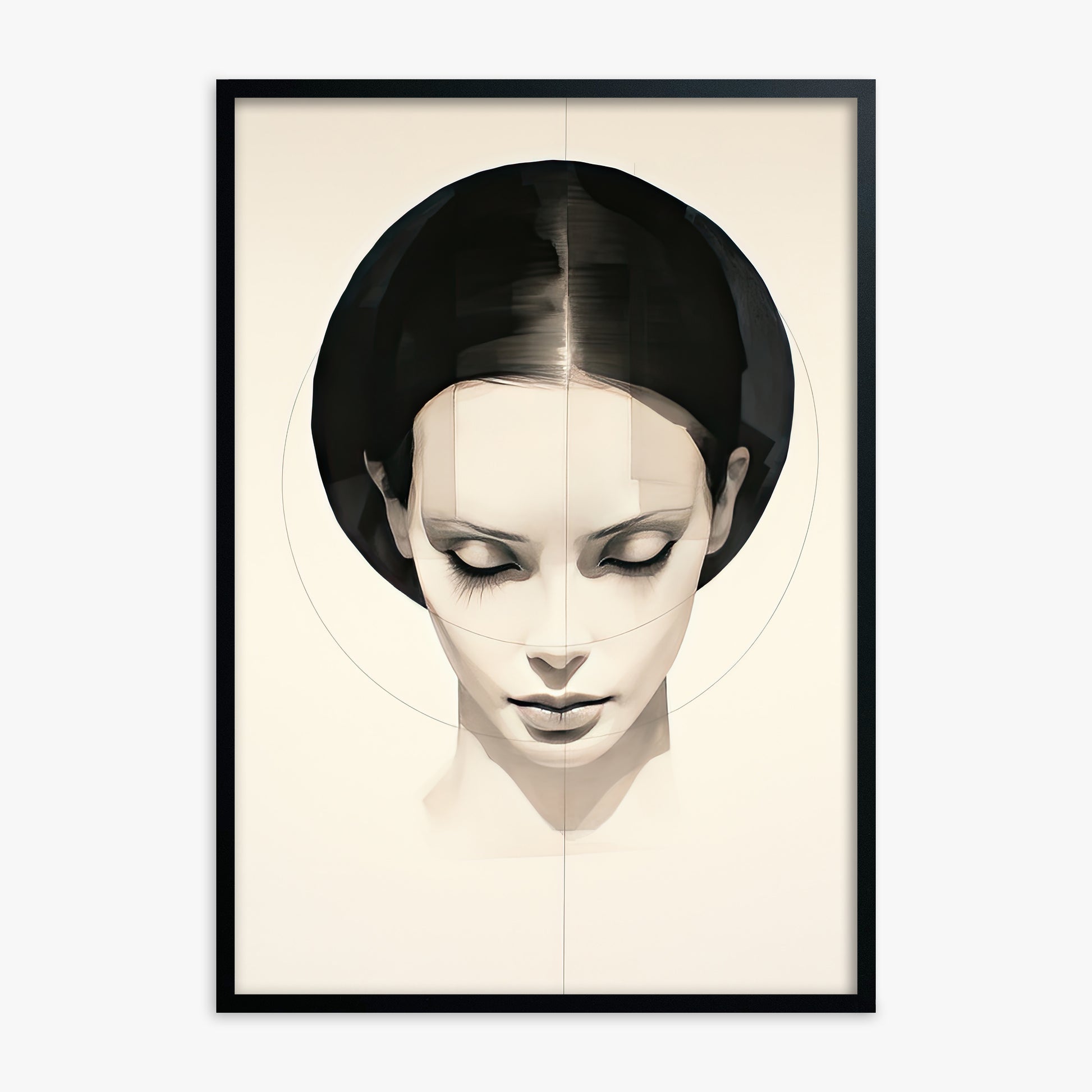 Ethereal Symmetry, Black Framed Poster With Black Frame