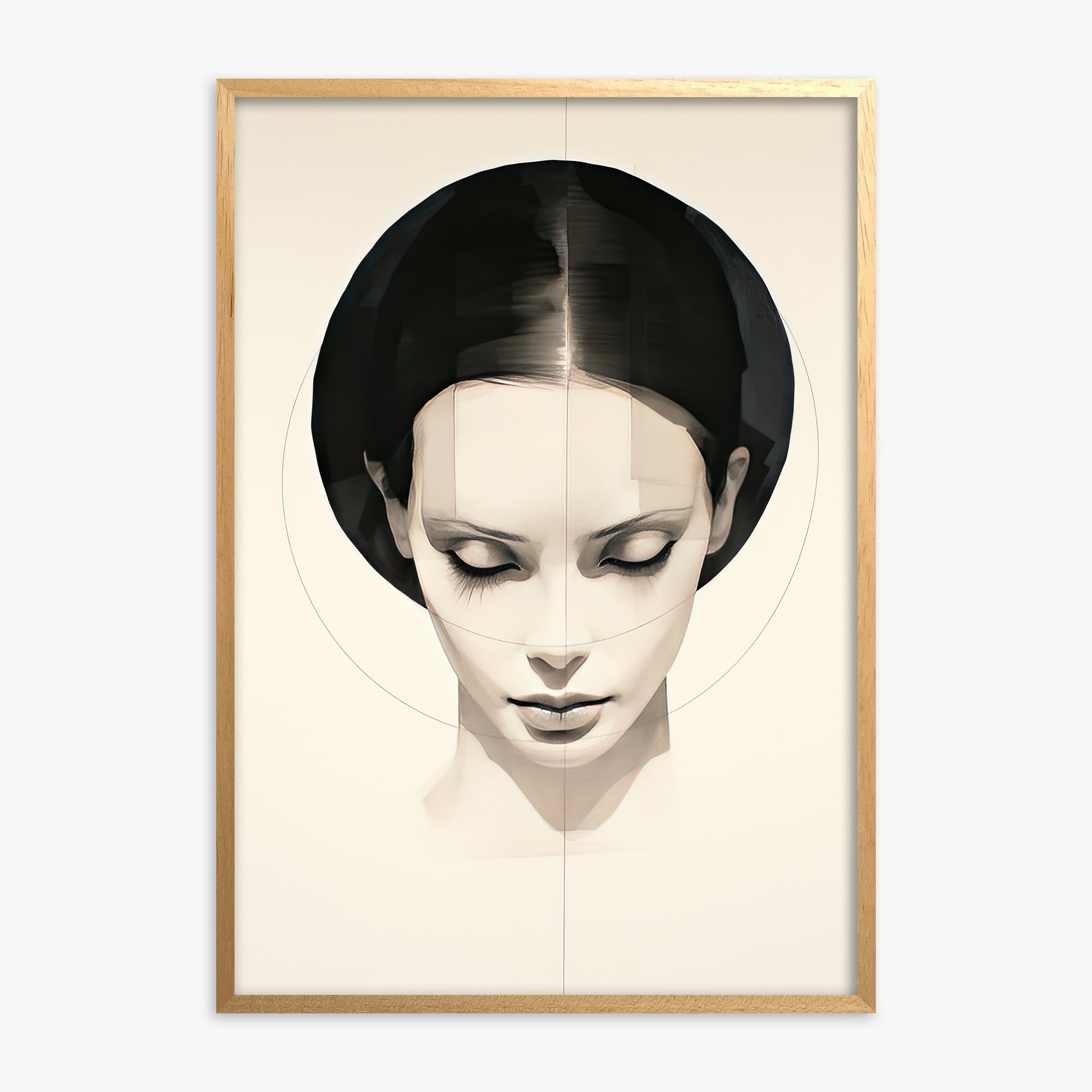Ethereal Symmetry, Oak Framed Poster With Oak Frame