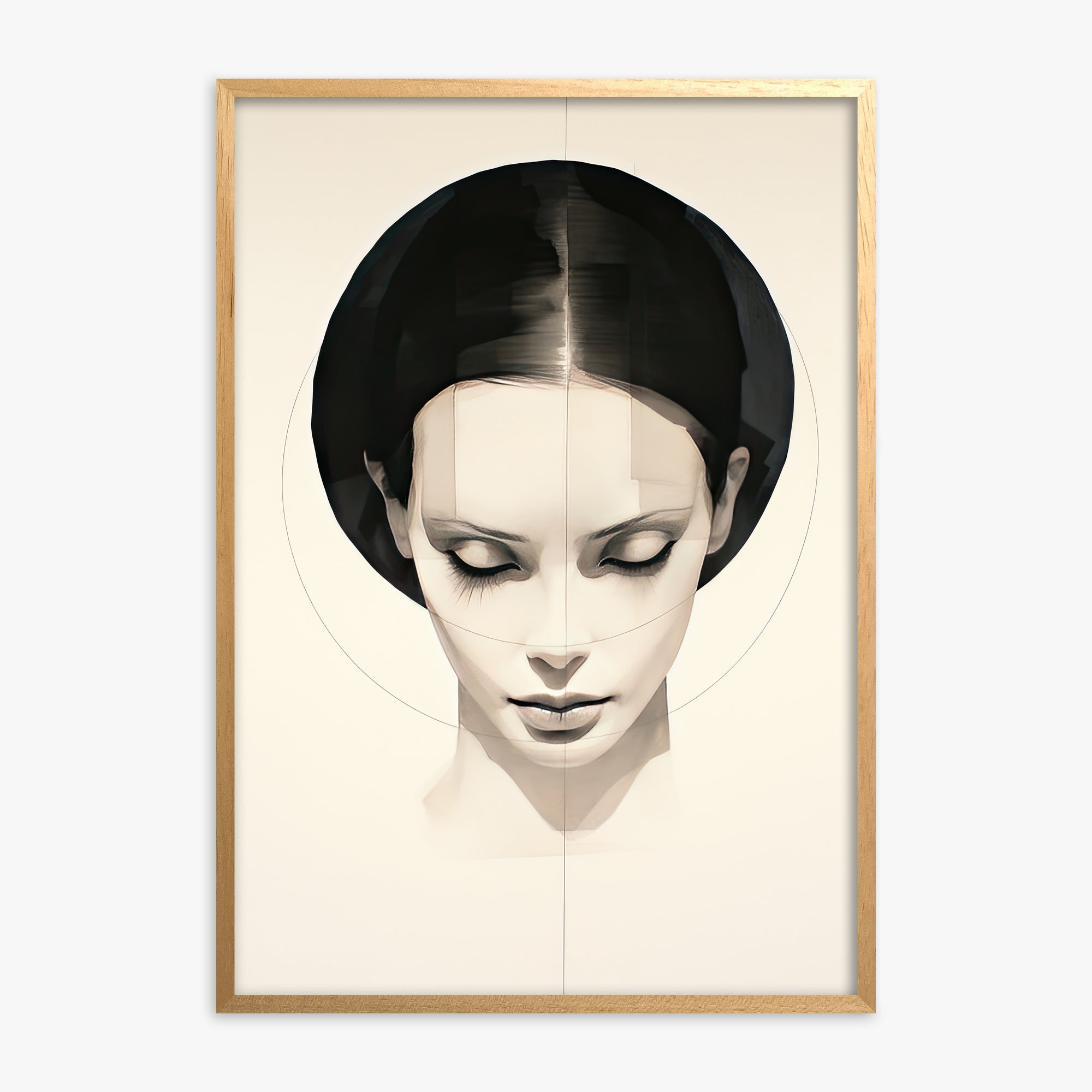 Ethereal Symmetry, Oak Framed Poster With Oak Frame