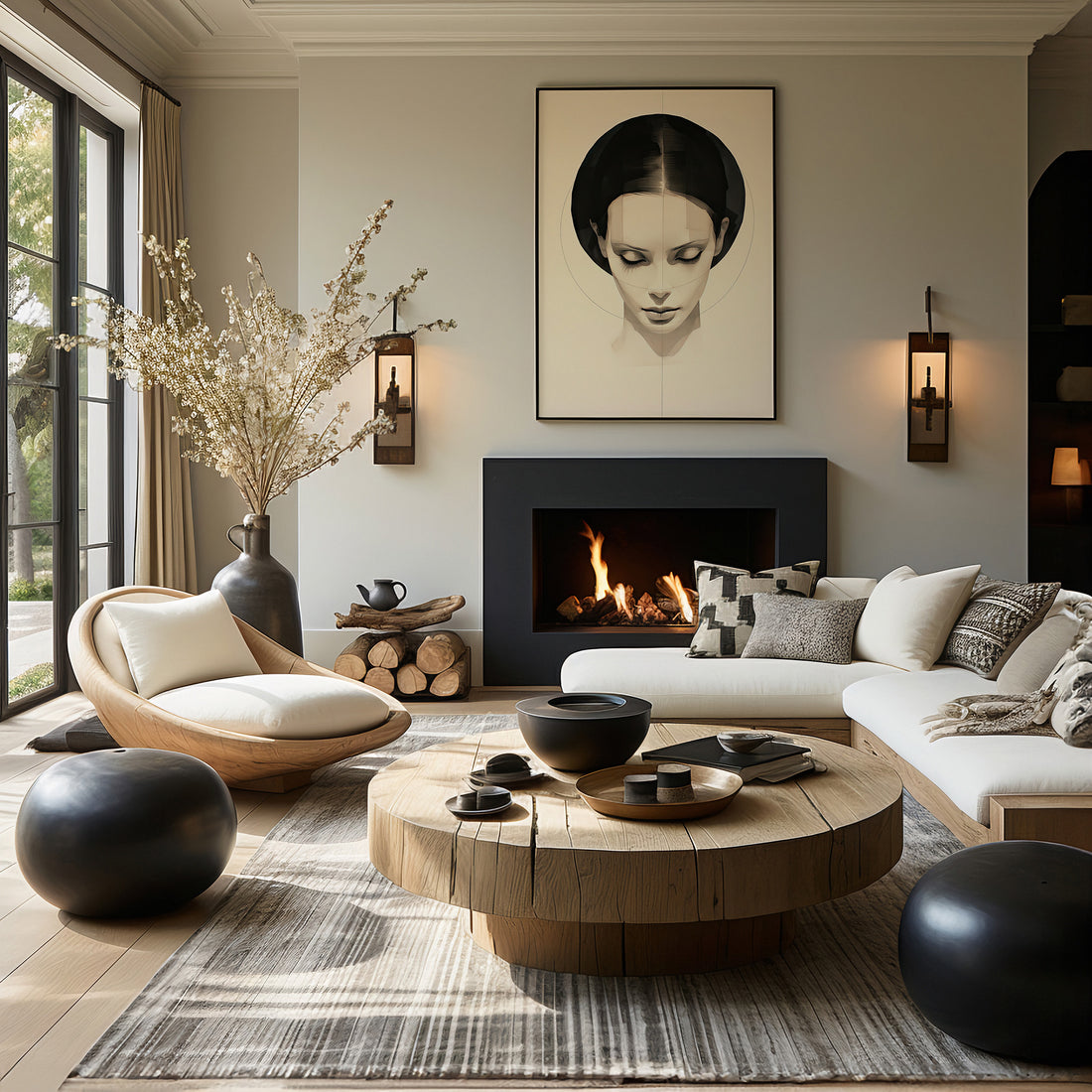 Ethereal Symmetry, 50x70cm Framed Poster With Black Frame