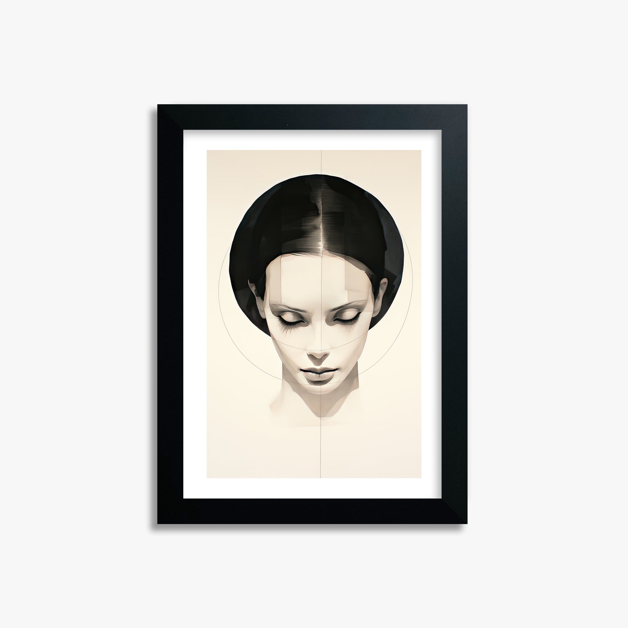 Ethereal Symmetry, 21x30cm Black Framed Art Reproduction