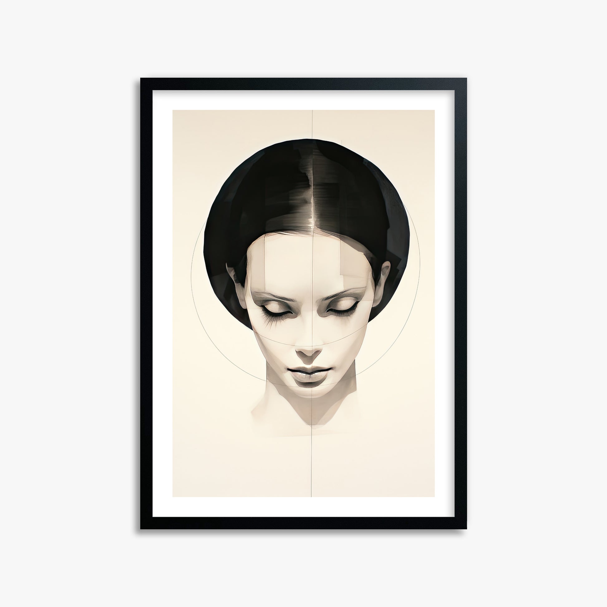 Ethereal Symmetry, 50x70cm Black Framed Art Reproduction