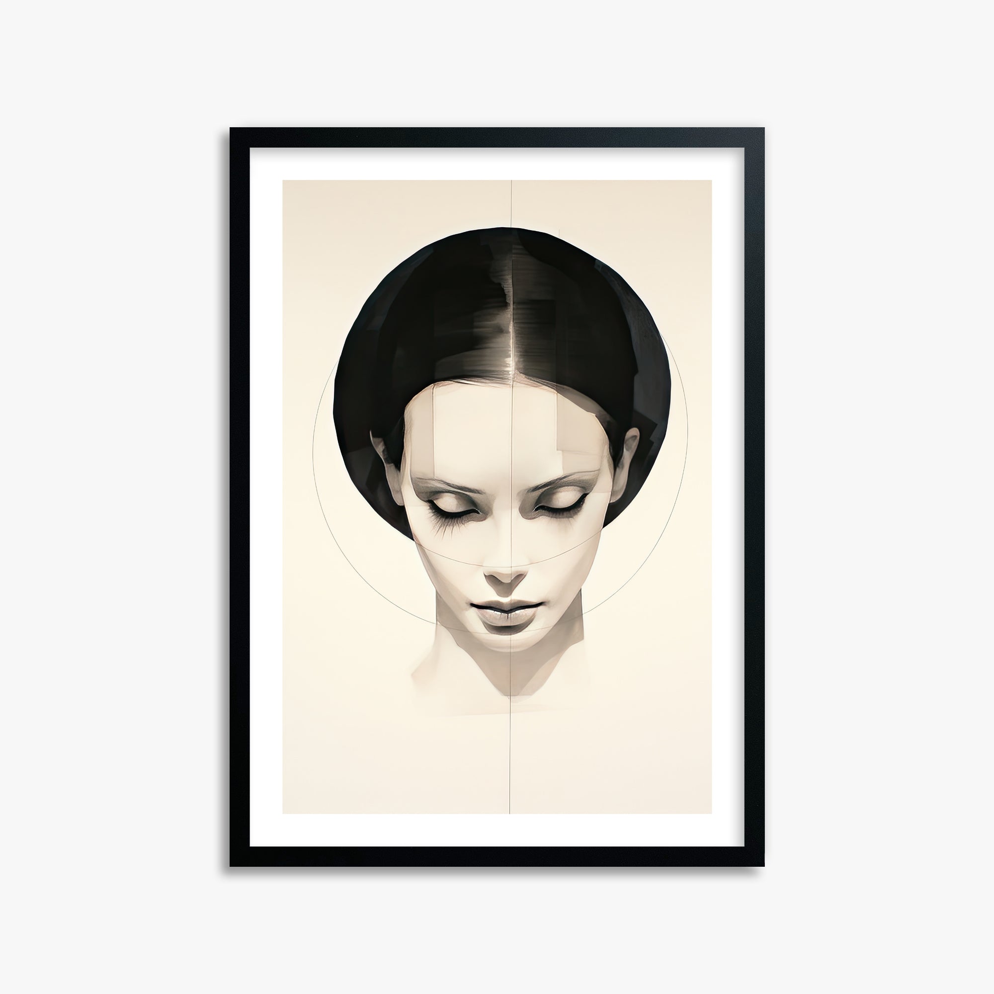 Ethereal Symmetry, 50x70cm Black Framed Art Reproduction