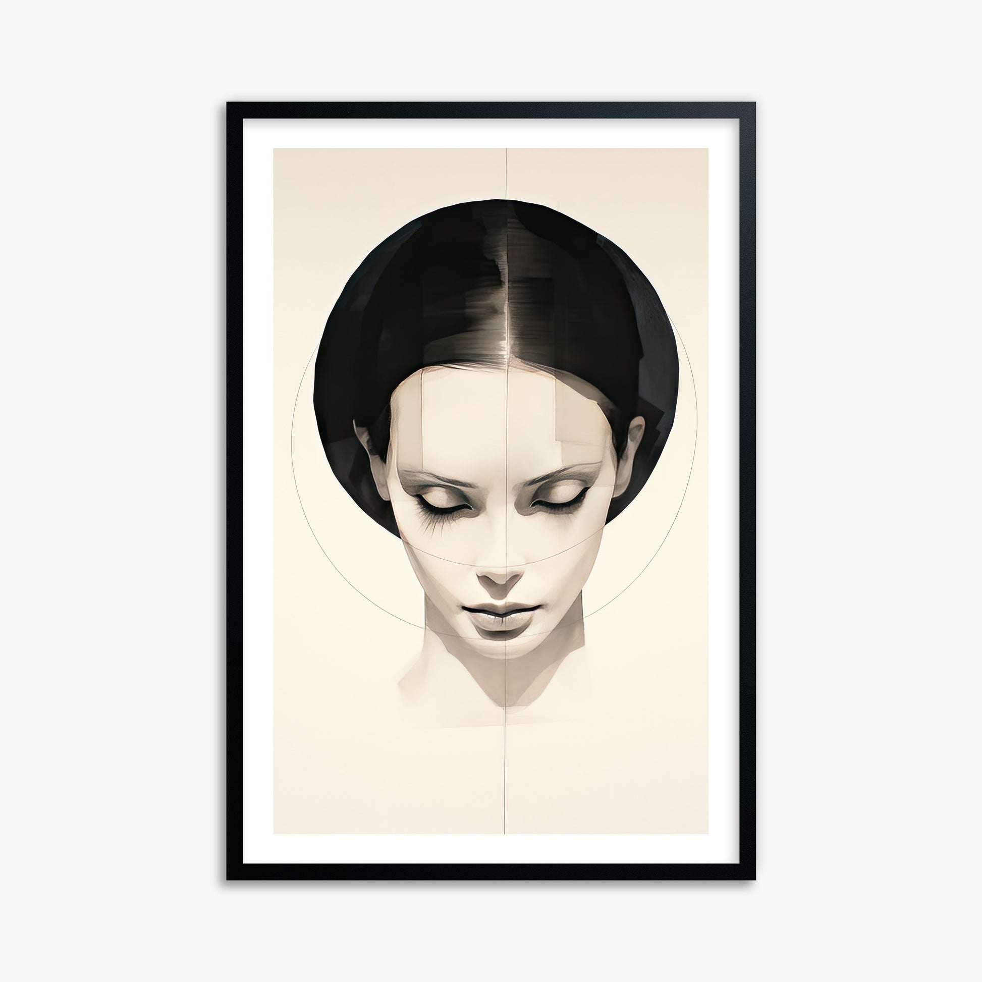 Ethereal Symmetry, 61x91cm Black Framed Art Reproduction