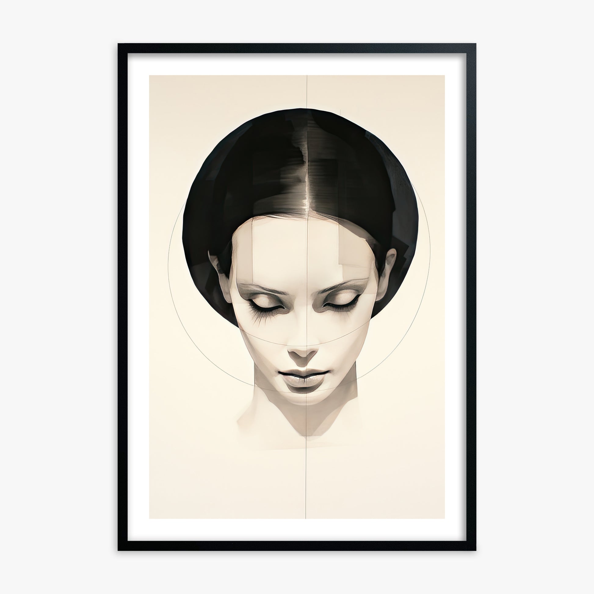 Ethereal Symmetry, 70x100cm Black Framed Art Reproduction