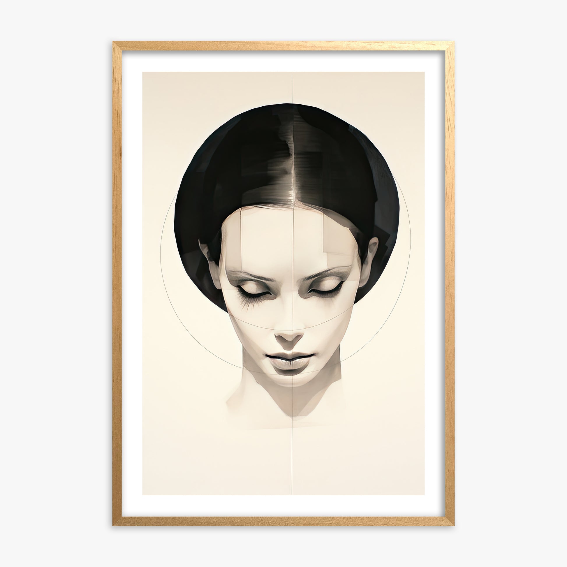 Ethereal Symmetry, 70x100cm Oak Framed Art Reproduction