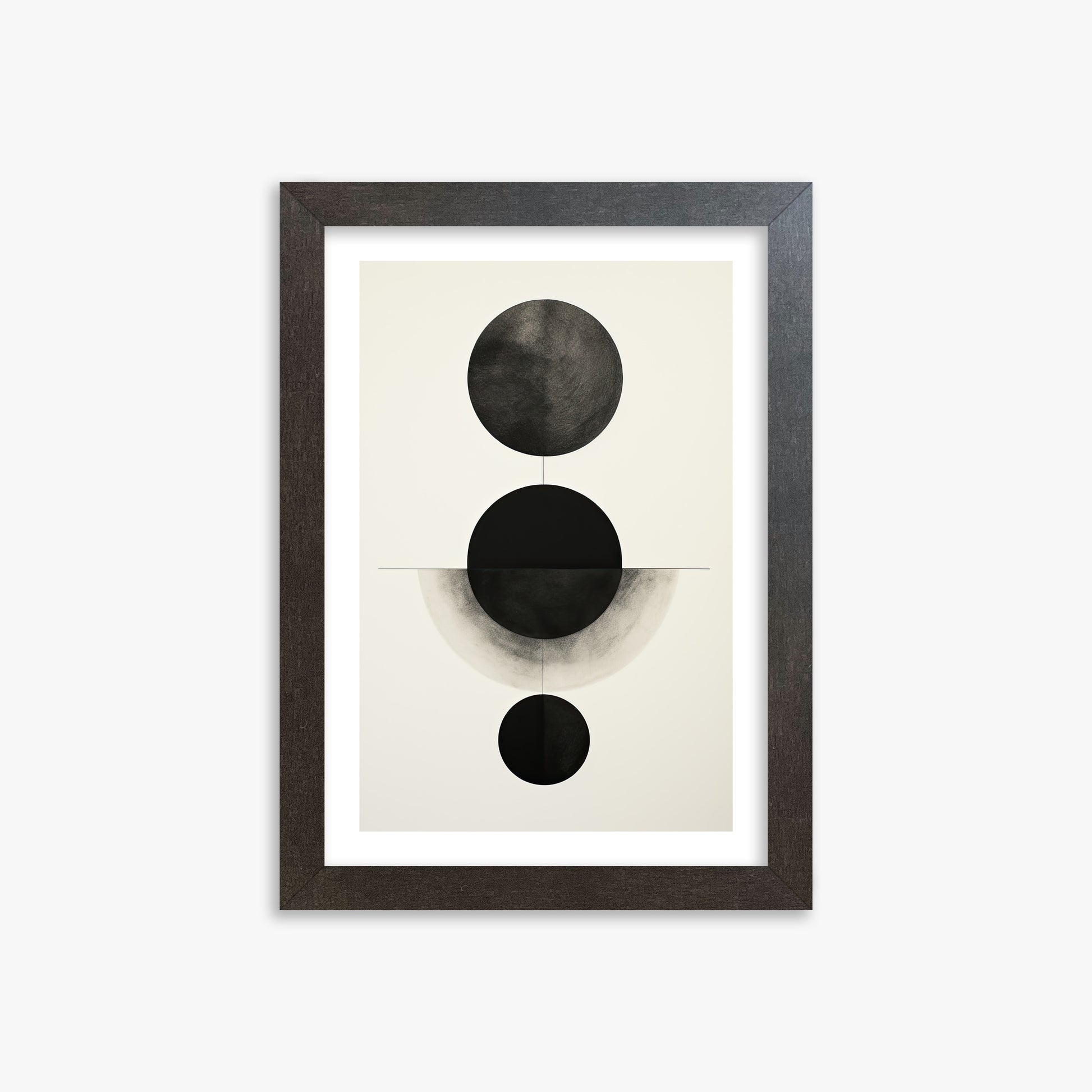 Lunar Alignment, 21x30cm Framed Art Reproduction With Espresso Frame