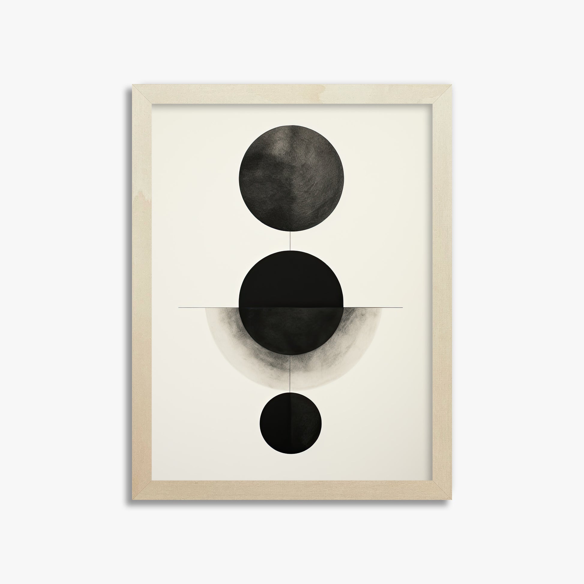 Lunar Alignment, 30x40cm Framed Art Reproduction With Lime Wood Frame