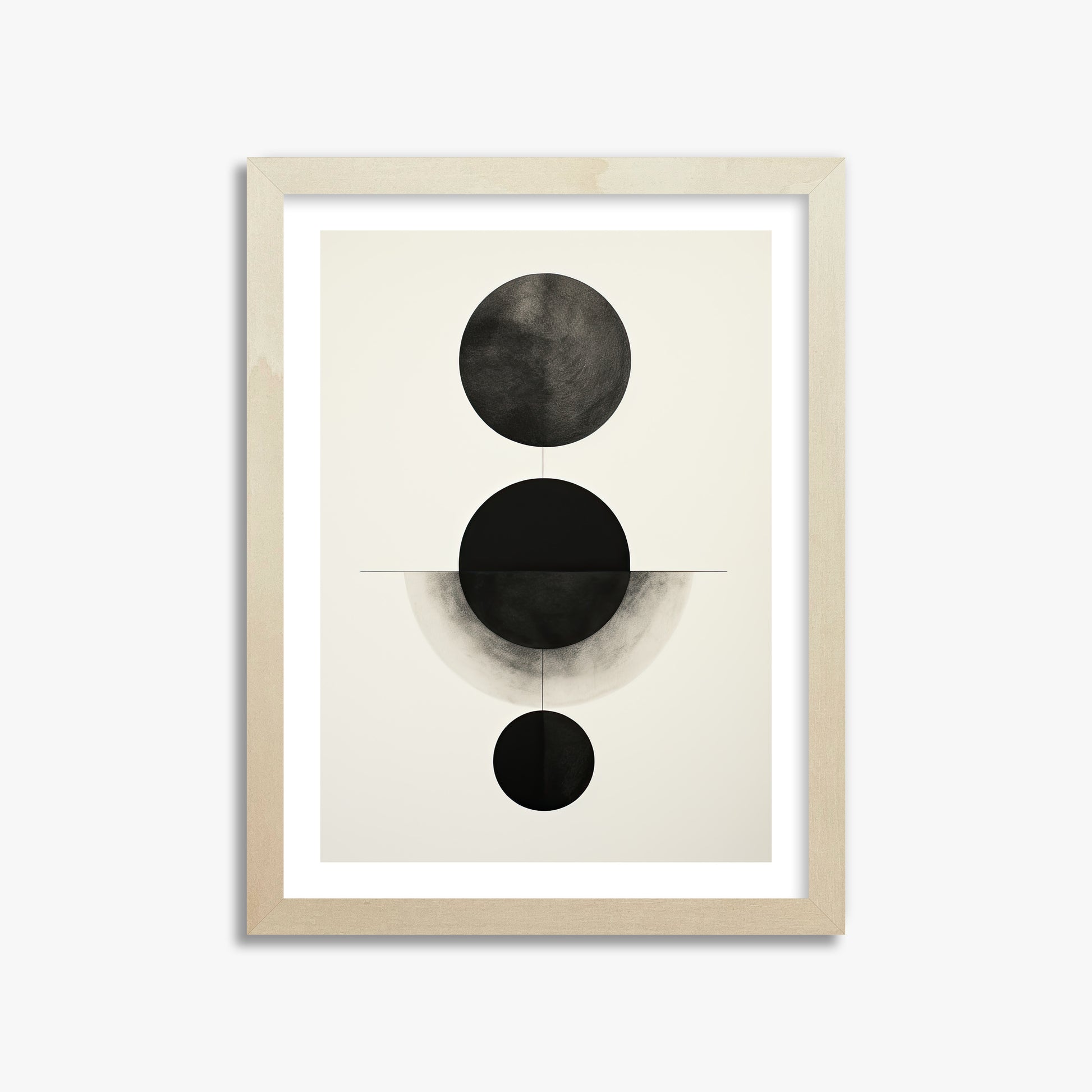 Lunar Alignment, 30x40cm Framed Art Reproduction With Lime Wood Frame