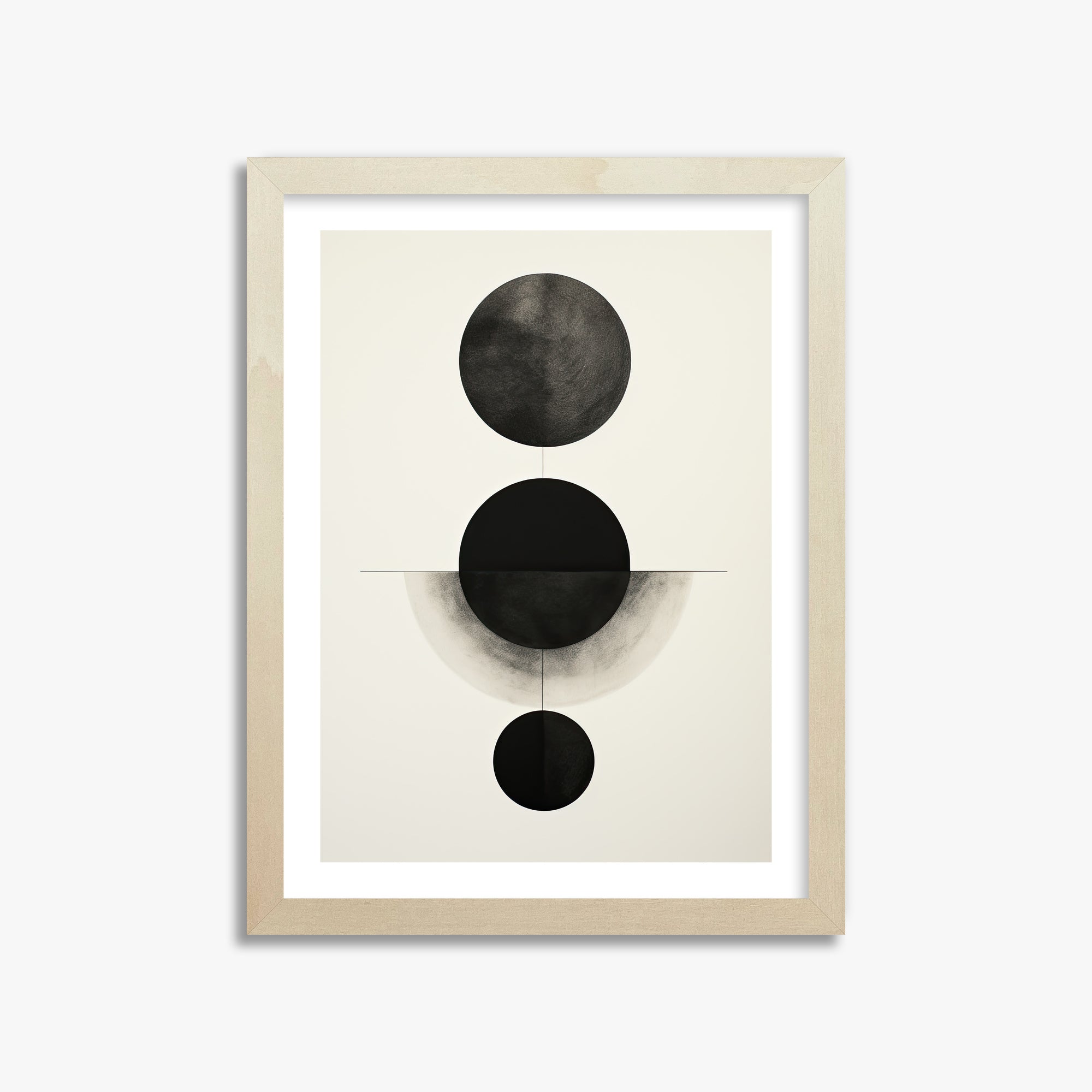 Lunar Alignment, 30x40cm Framed Art Reproduction With Lime Wood Frame